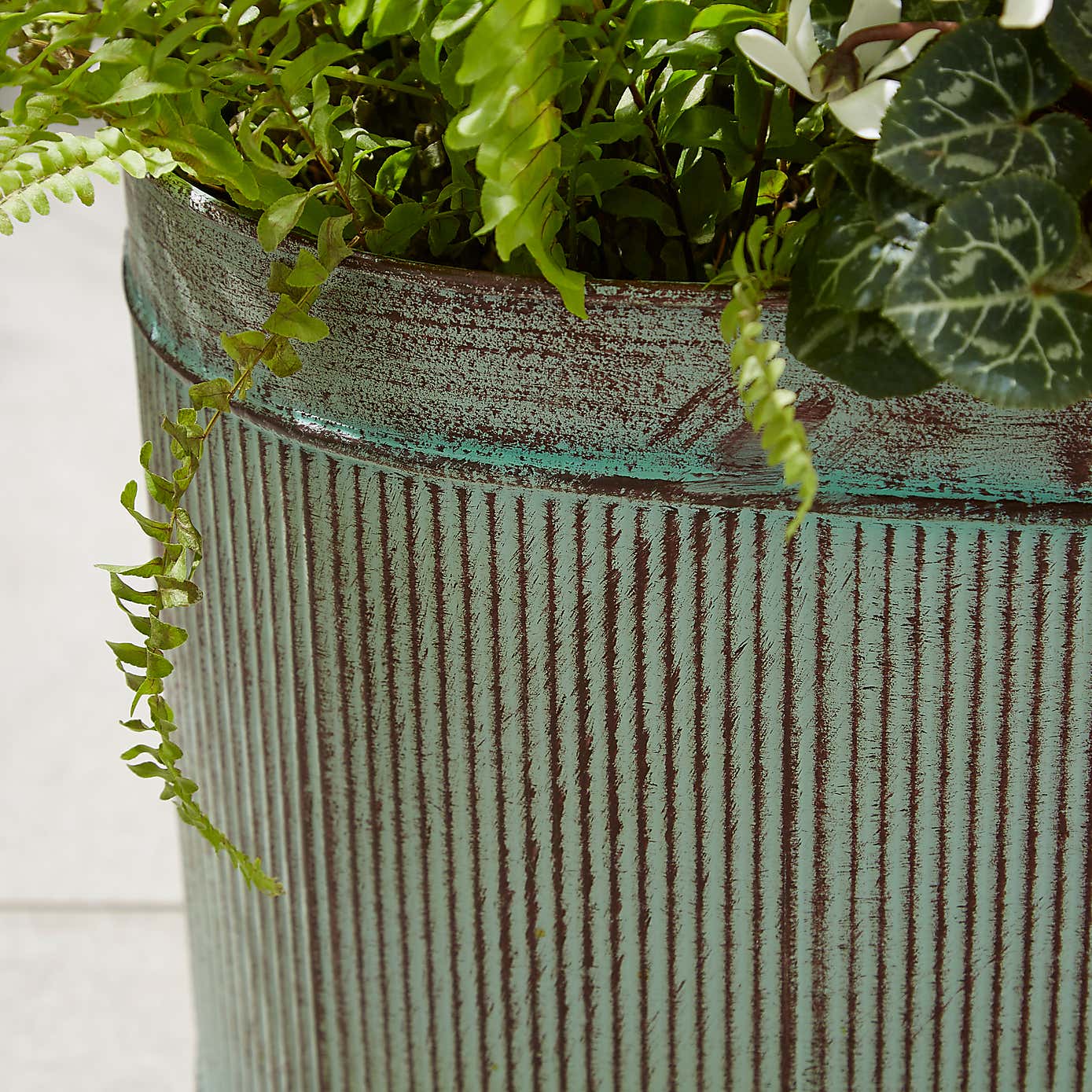 Iron Green Trough Plant Pot