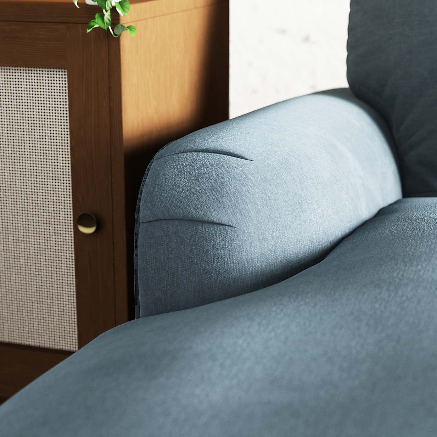 Martha Vintage Chenille Corner Chaise Sofa