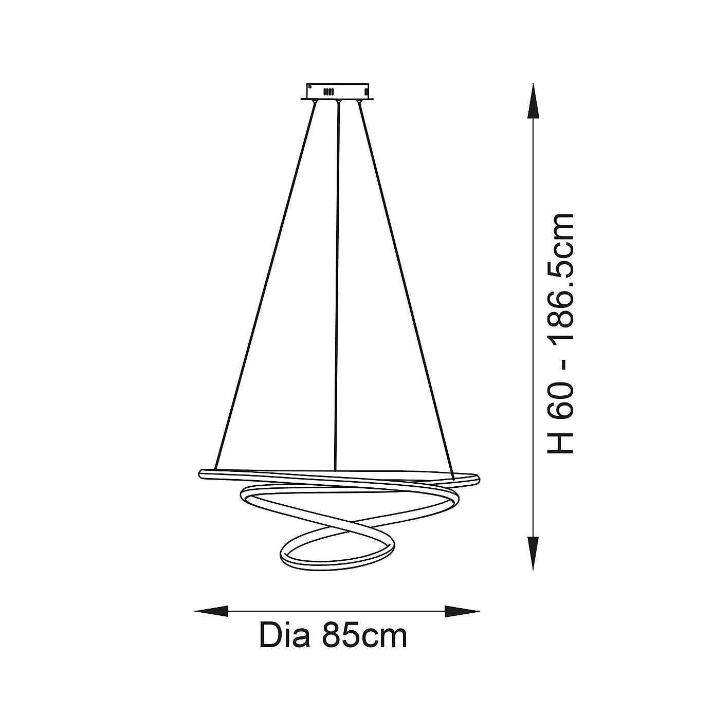 Vogue Tristan Small 1 Light Pendant Light