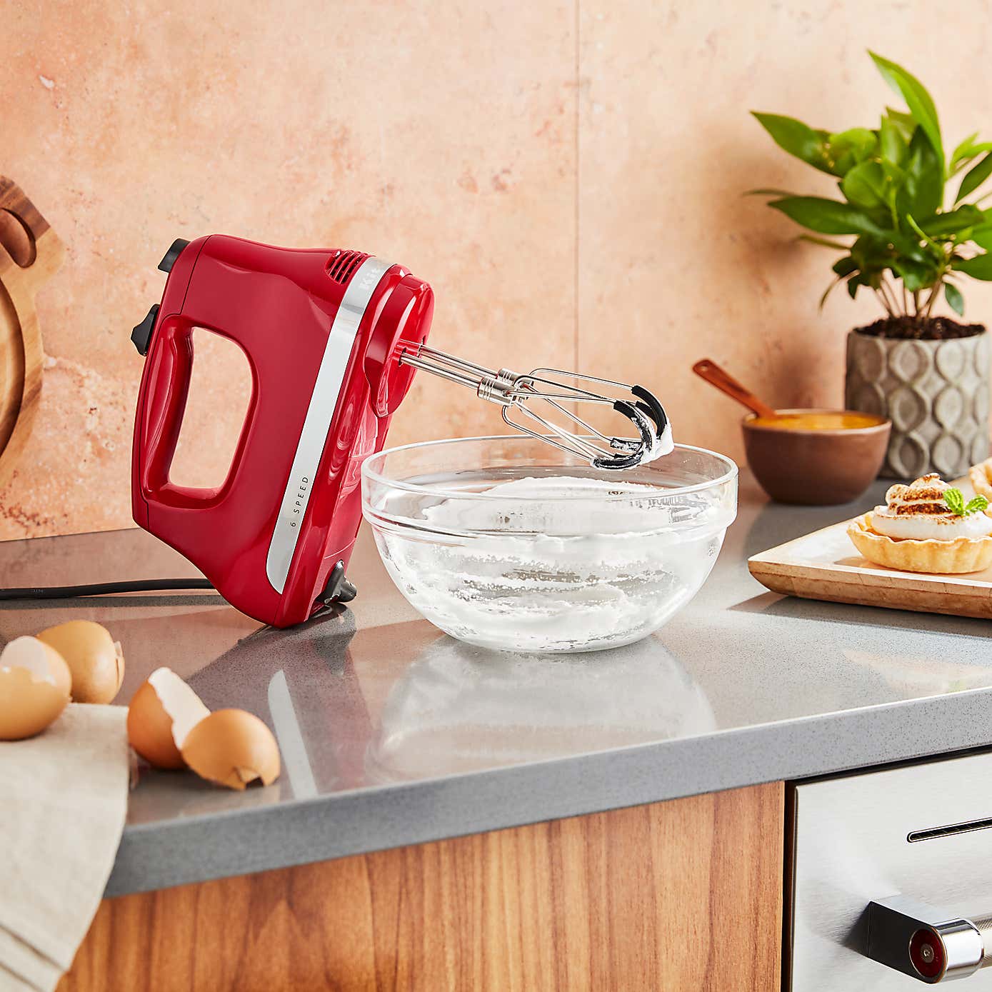 KitchenAid 6 Speed Hand Mixer Flex Edge