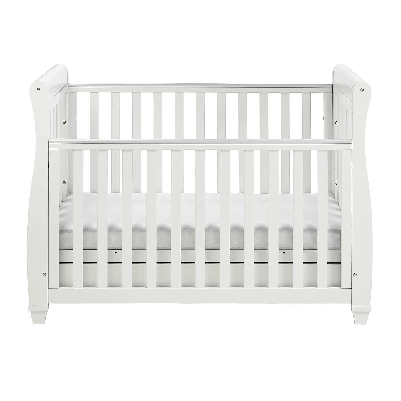 Babymore Eva Sleigh Cot Bed with Drawer
