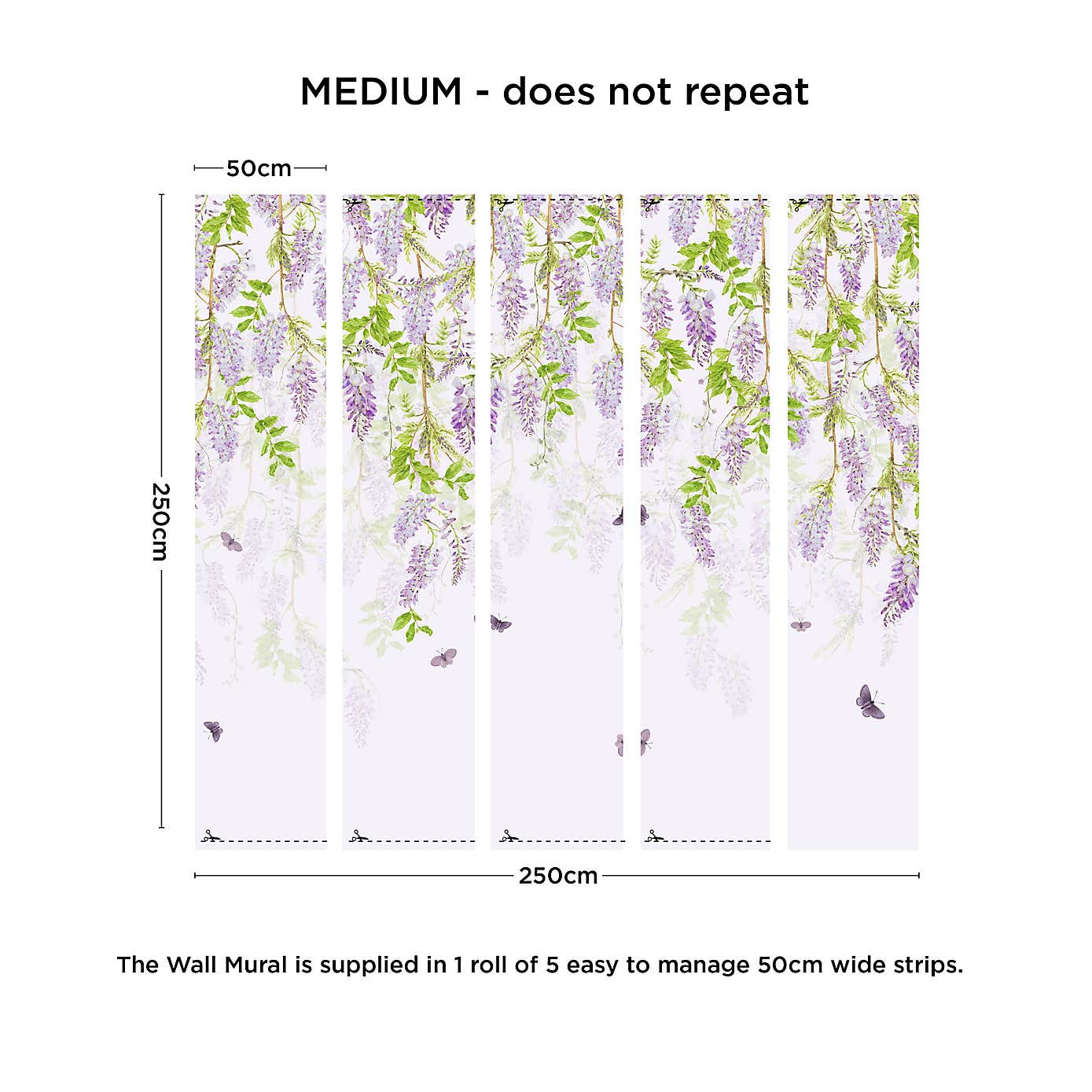 Whispering Wisteria Lavender Mural