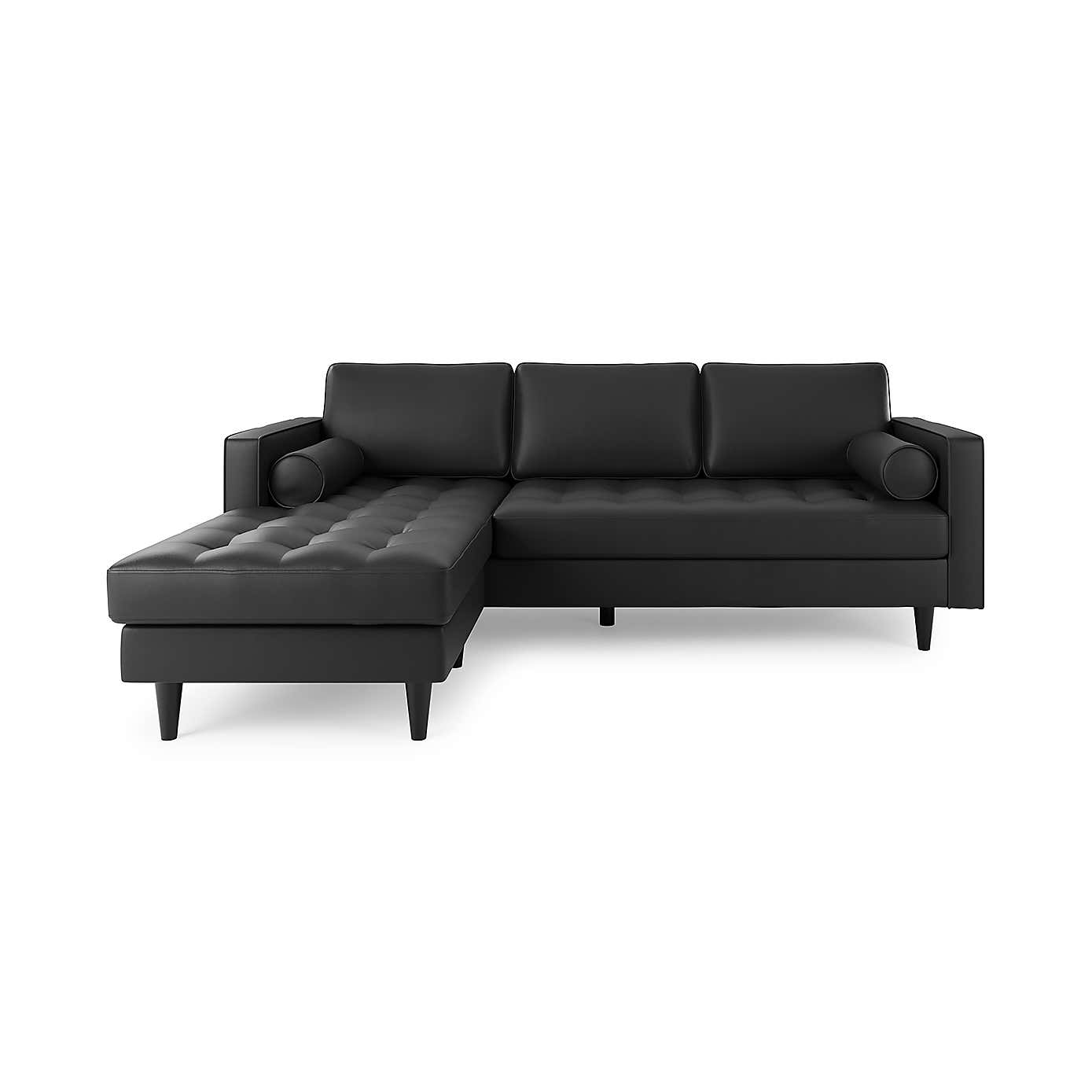 Zoe Faux Leather Right Hand Corner Sofa