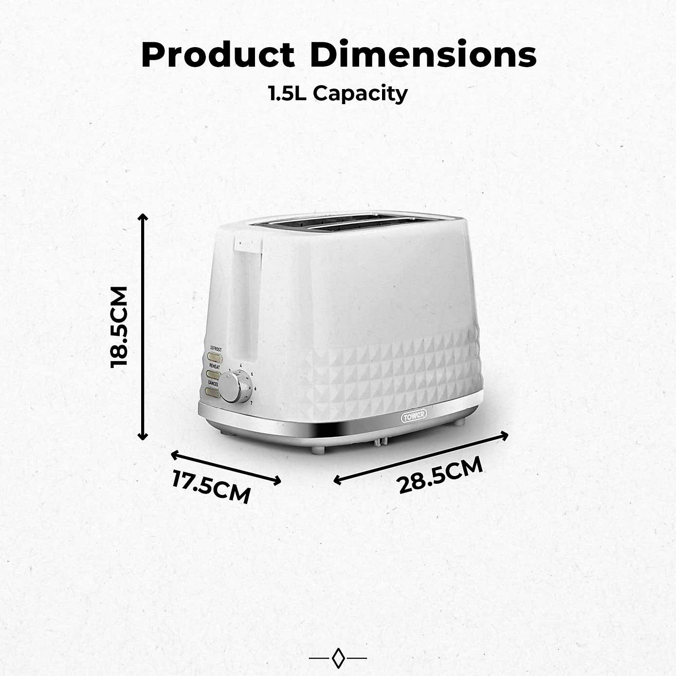 TOWER Solitaire 2 Slice Toaster