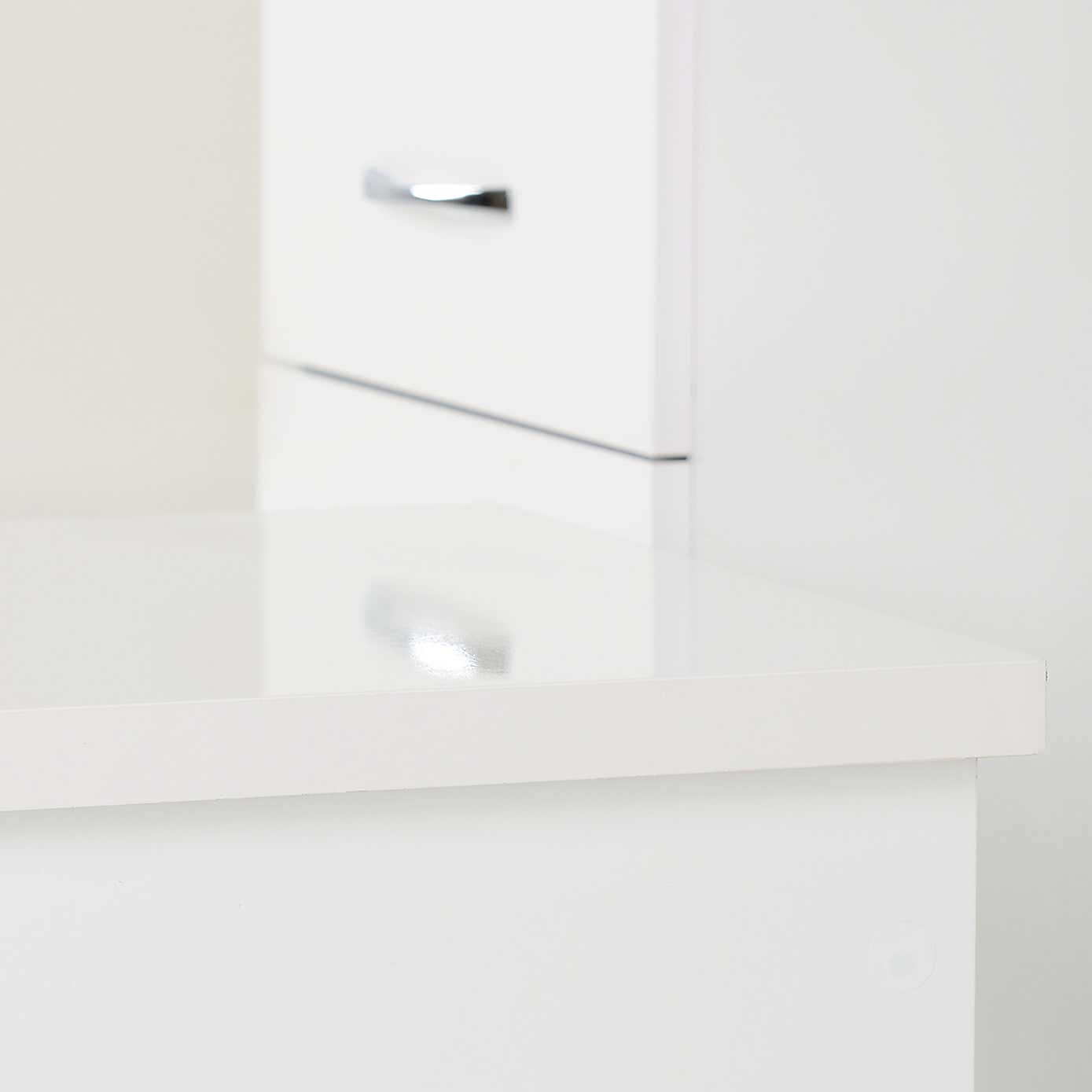 Nevada 4 Drawer Dressing Table Set with Mirror