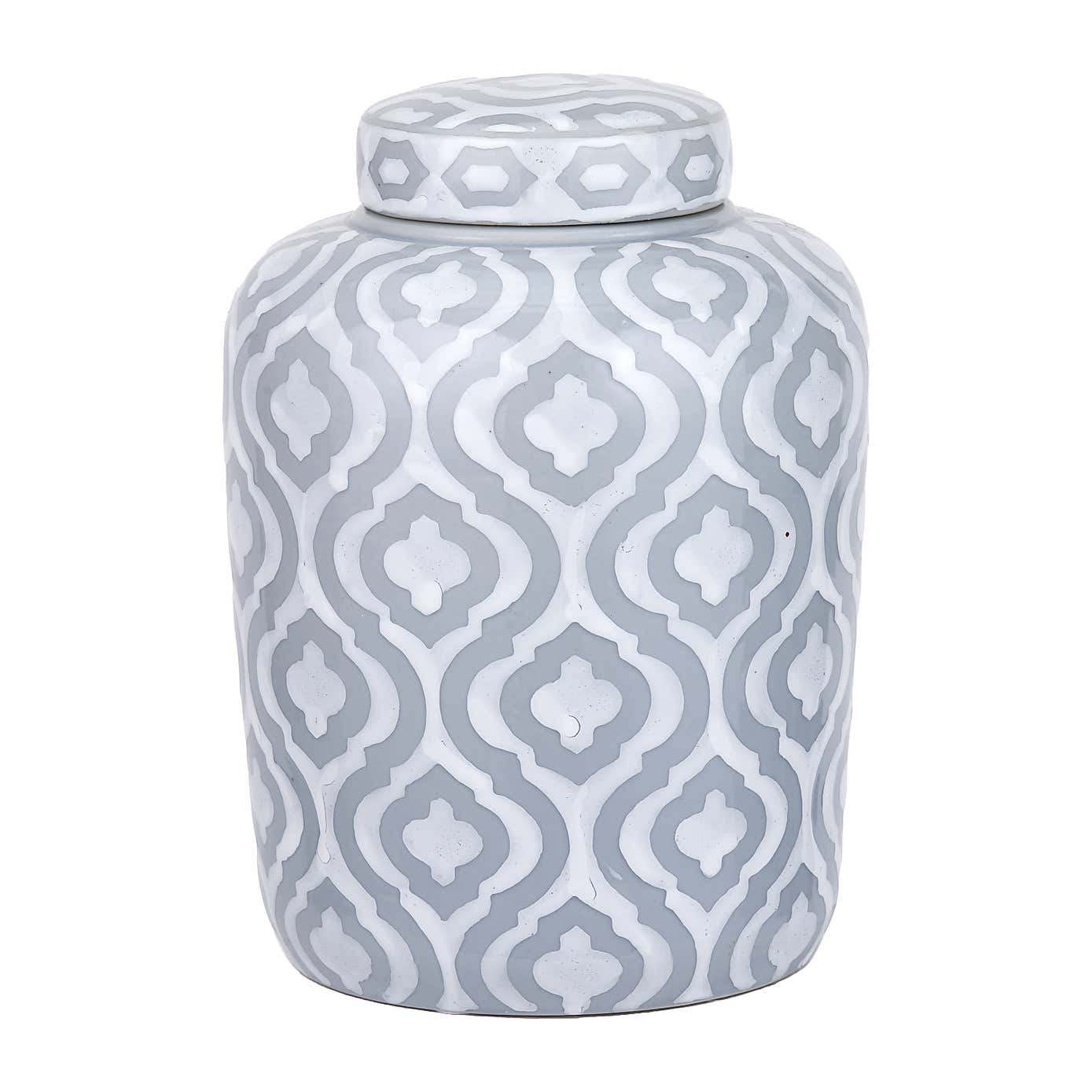 Celia Pattern Ceramic Ginger Jar