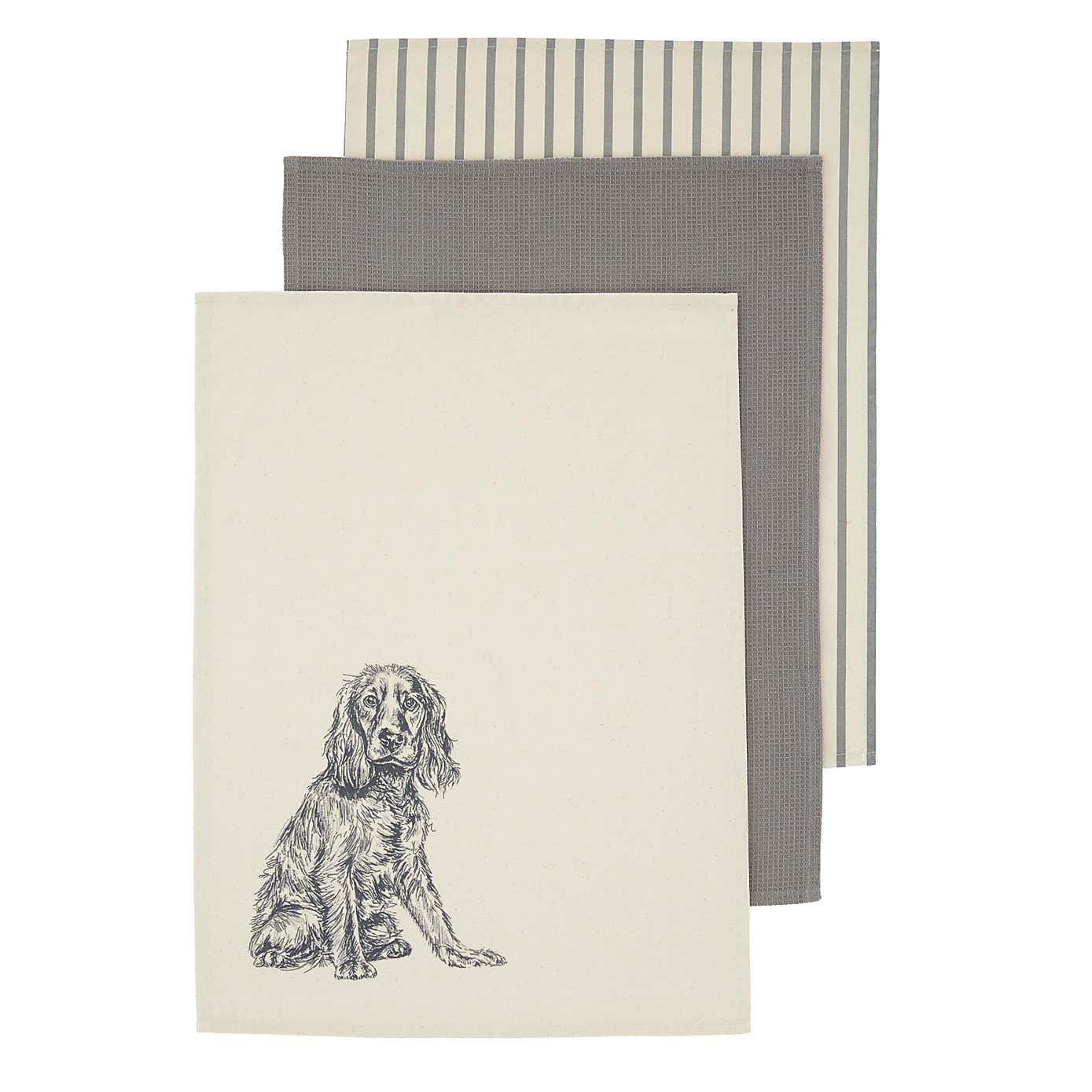 Spaniel 3 Pack Tea Towel