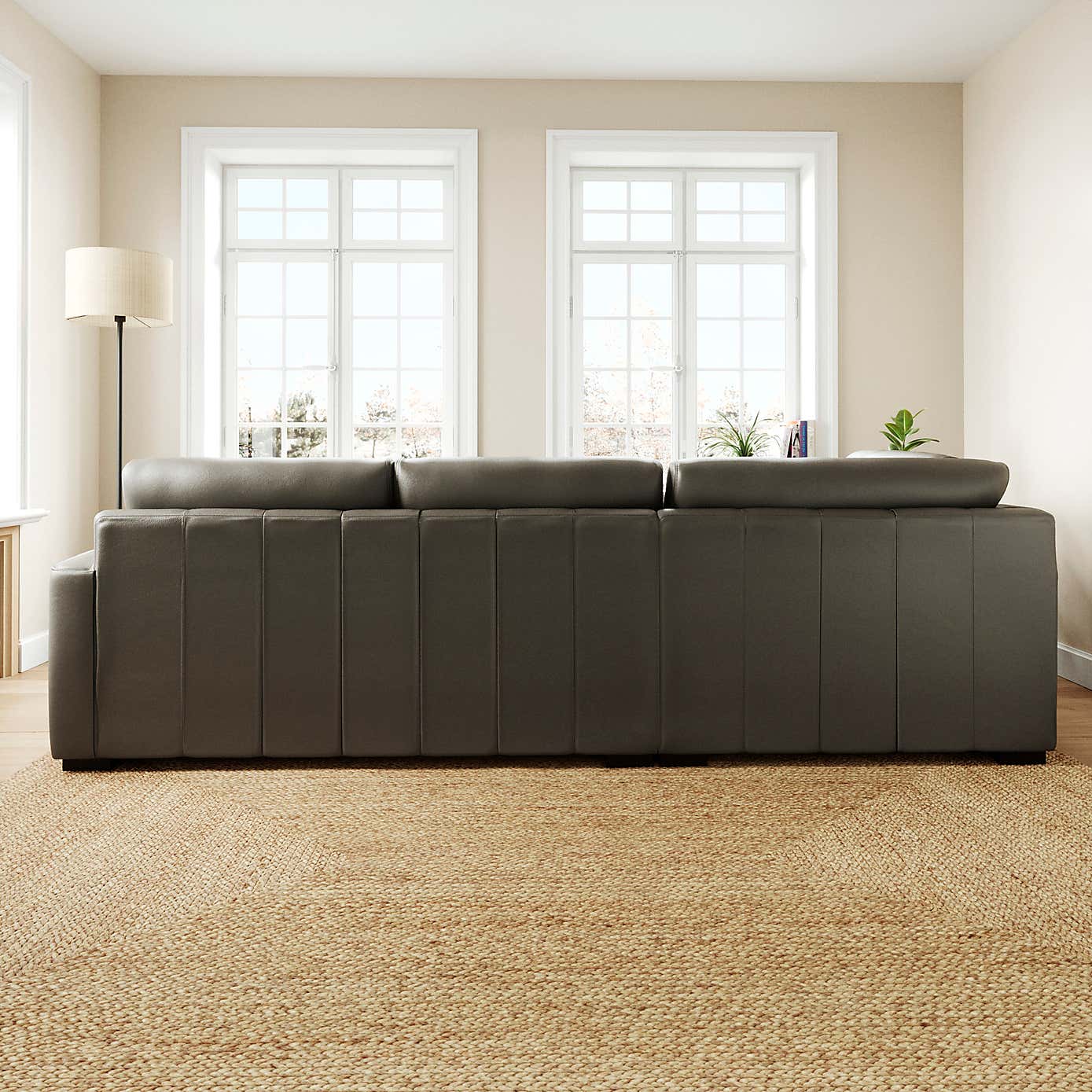 Carson Classic Leather Large Corner Chaise Sofa