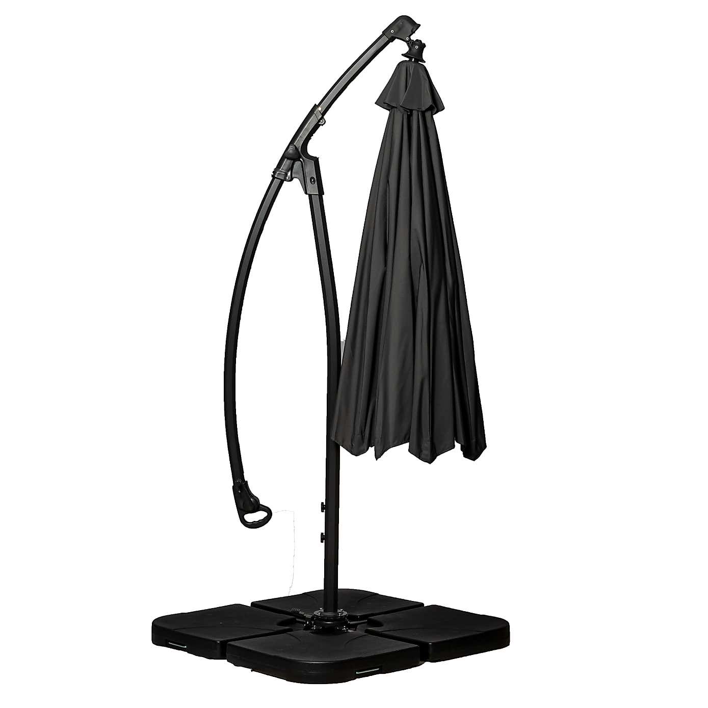 3m Royal Craft Deluxe Pedal Operated Rotational Cantilever Parasol with Cross Stand