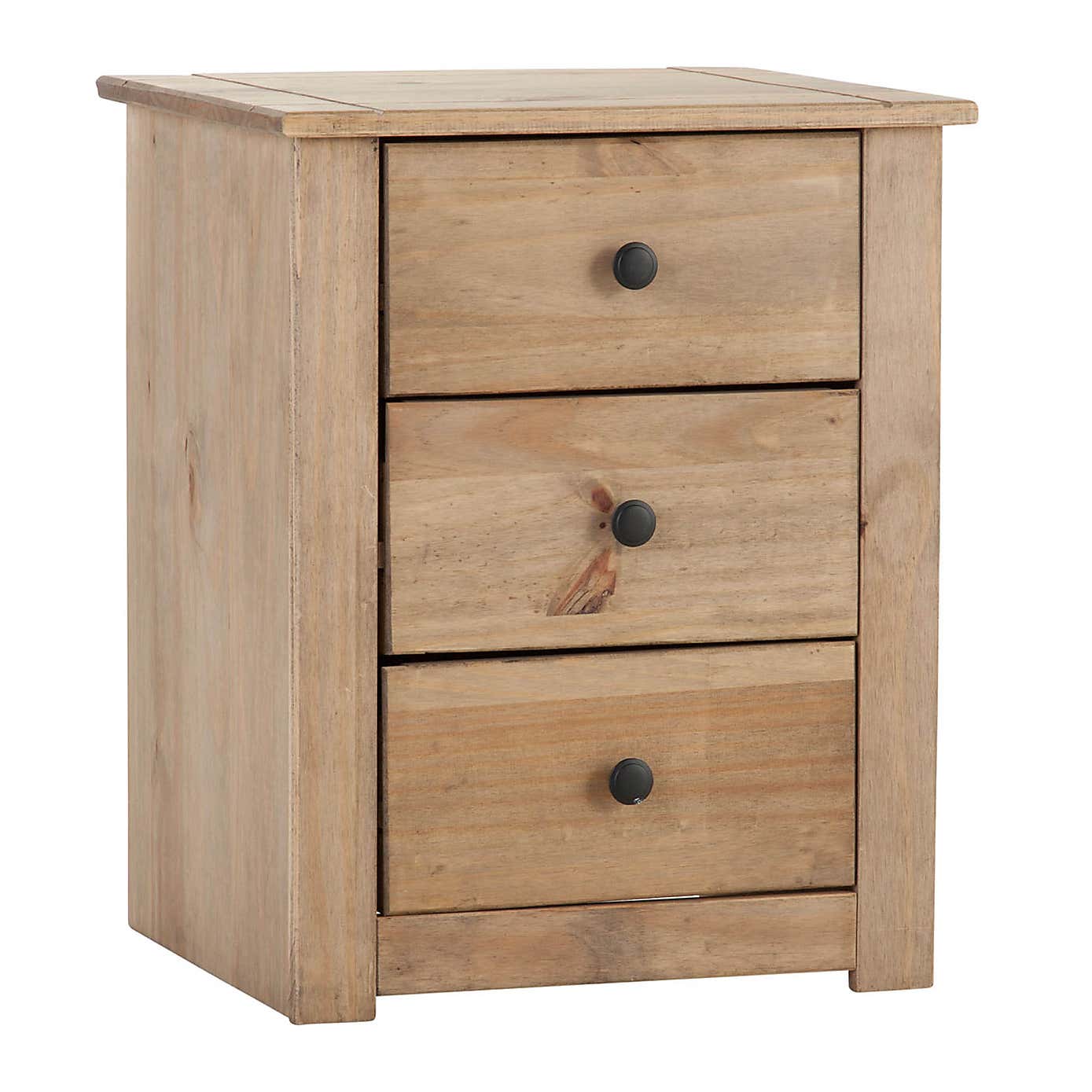 Panama 3 Drawer Bedside Table
