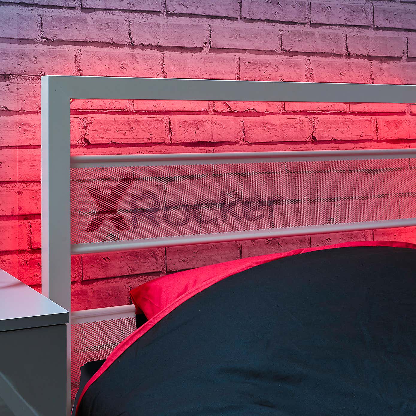 X Rocker White Basecamp Gaming Bed with TV VESA Mount