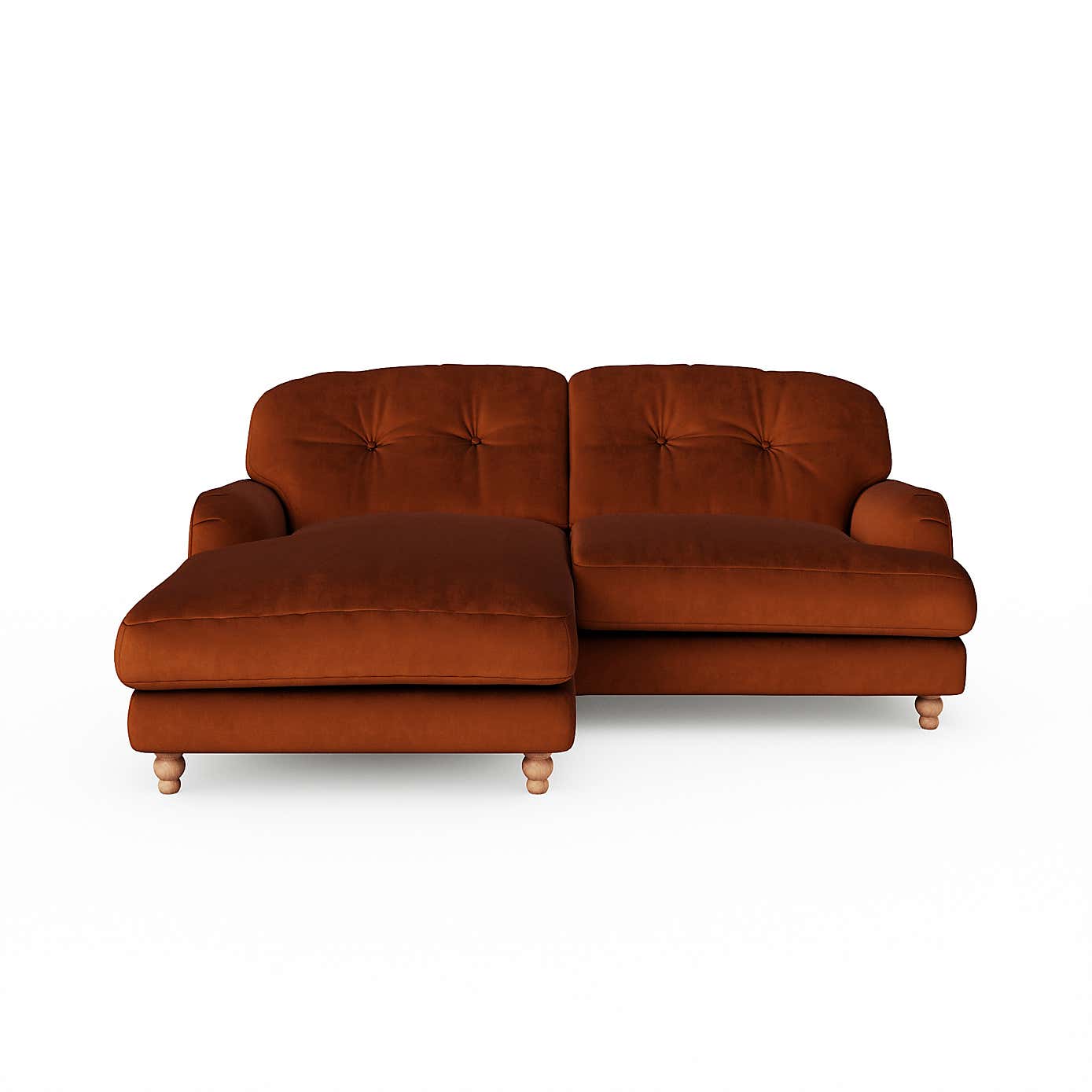 Martha Matte Plush Velvet Corner Chaise Sofa