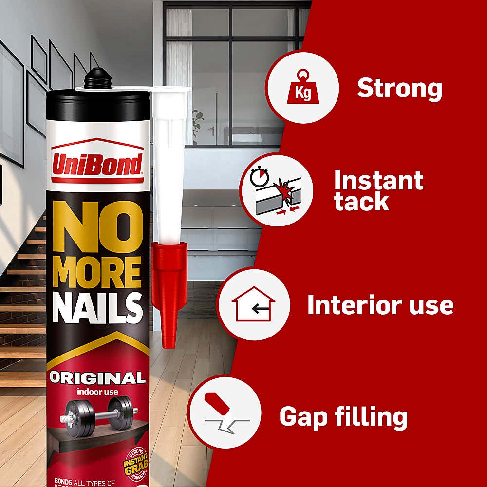 UniBond No More Nails Original Adhesive Cartridge 365g