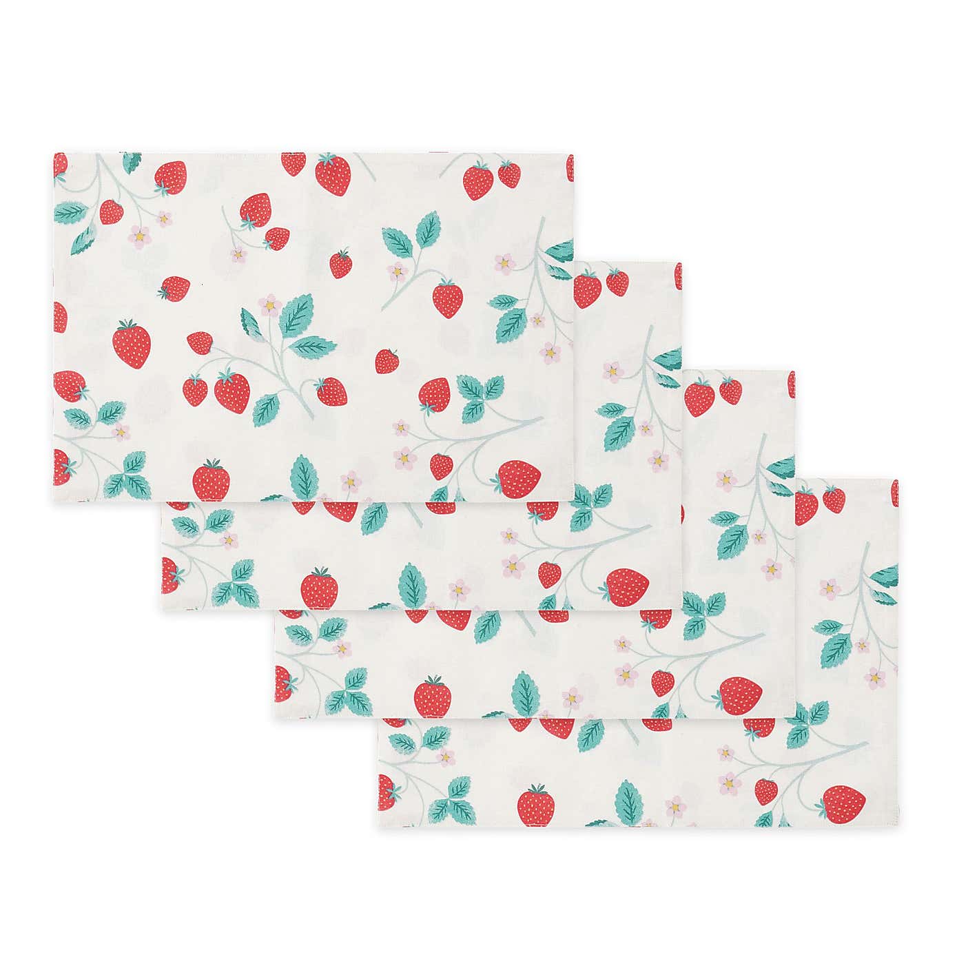 Catherine Lansfield Set of 4 Strawberry Garden Placemats