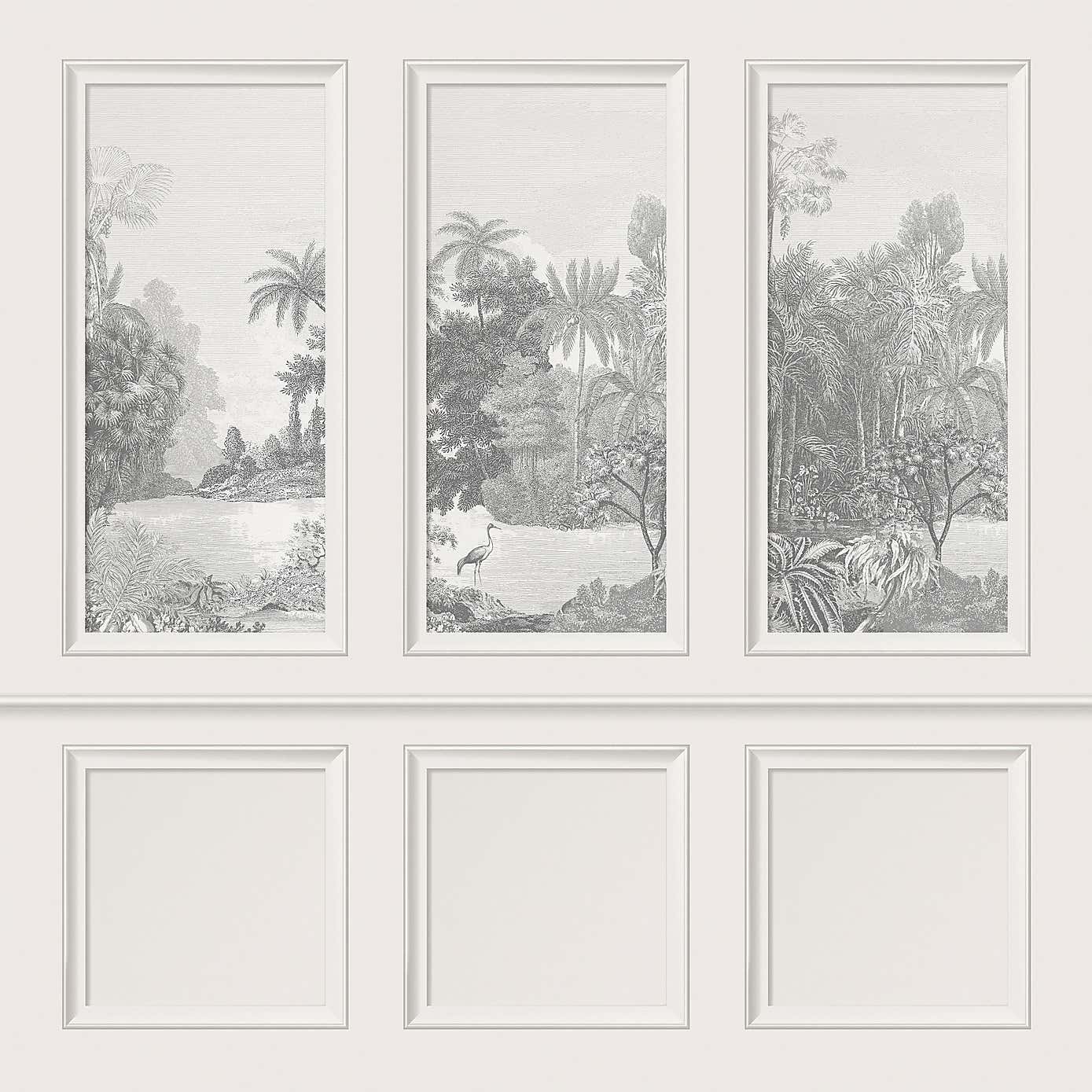 Vintage Tropical Pannelled Wall Mural