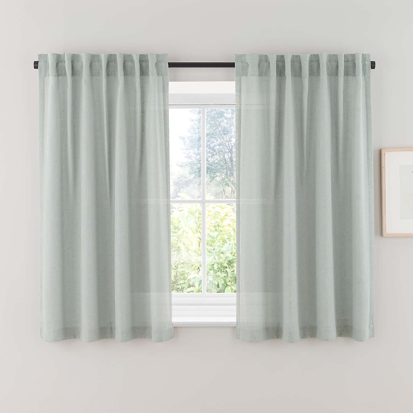 Touch of Linen Unlined Tab Top Curtains