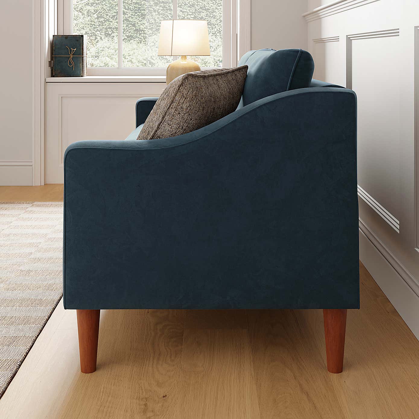 Hugo Velvet 3 Seater Sofa