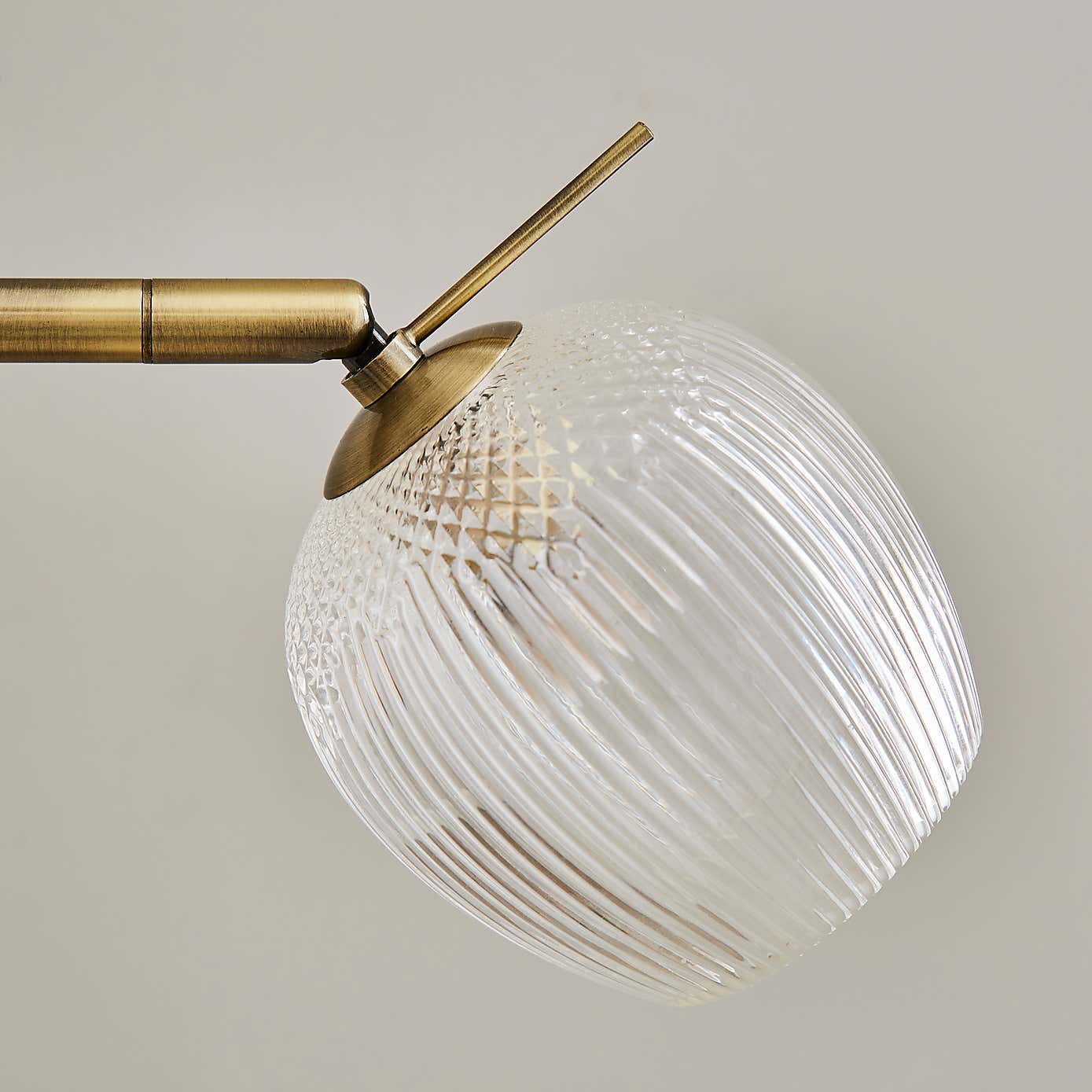 Cassia Pressed Glass Mother and Child Adjustable Floor Lamp