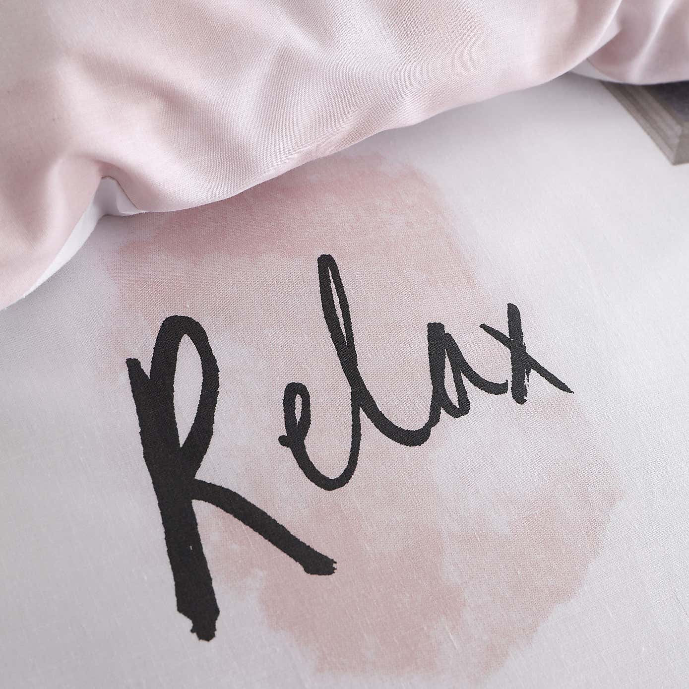 Catherine Lansfield Blush Sleep Dreams Duvet Cover and Pillowcase Set