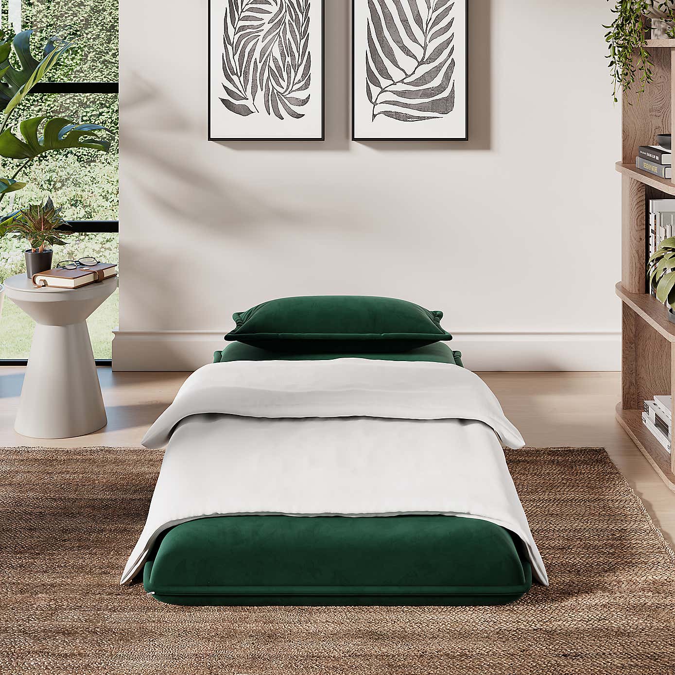 Jackson Velvet Foldable Single Sofa Bed