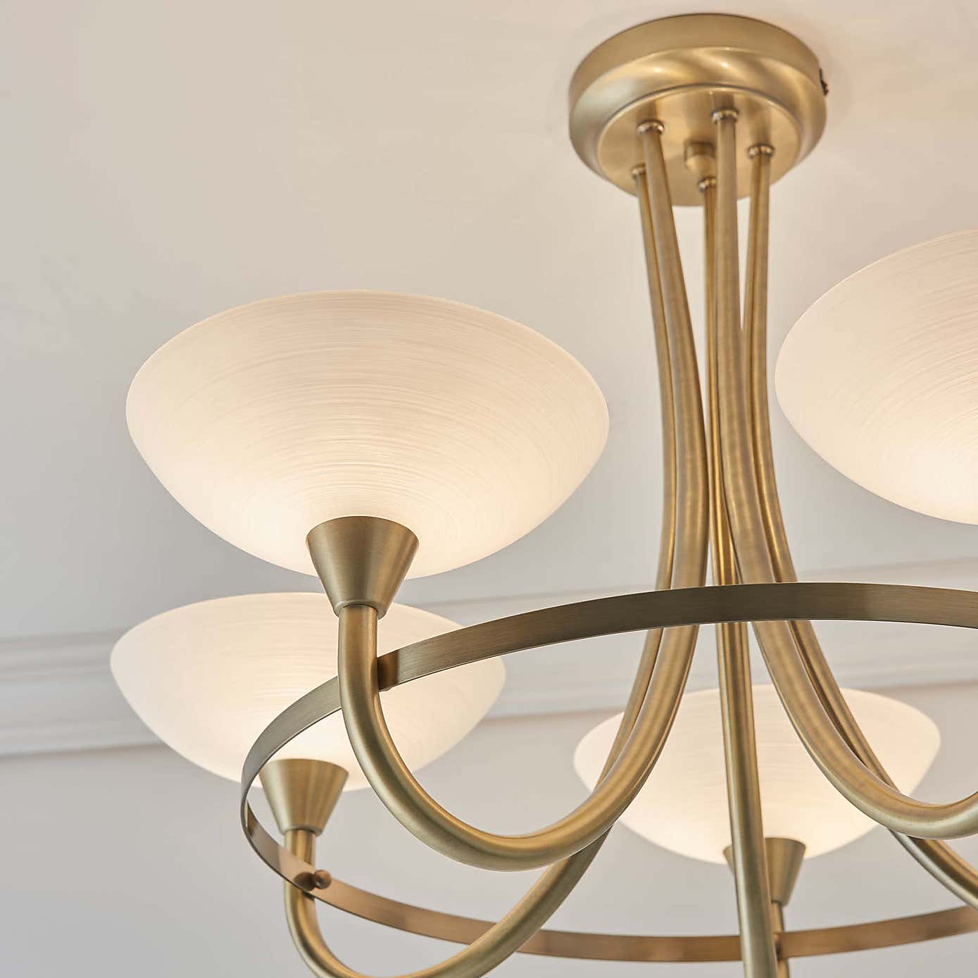 Vogue Cagney 5 Light Semi Flush Ceiling Fitting