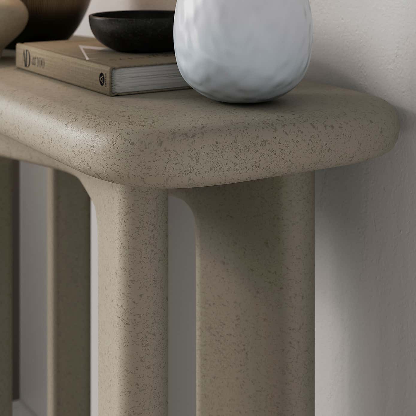 Rue Console Table, Concrete
