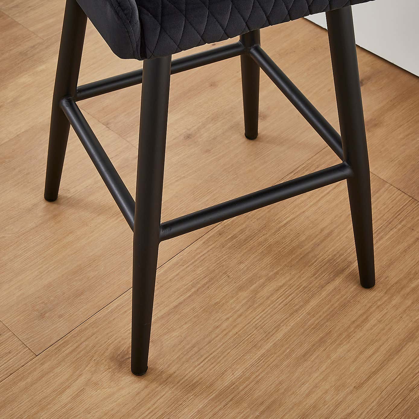 Montreal Bar Stool Charcoal Velvet