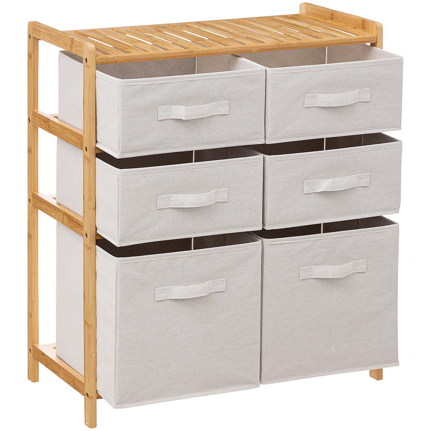 Tidy White 6 Box Storage Unit