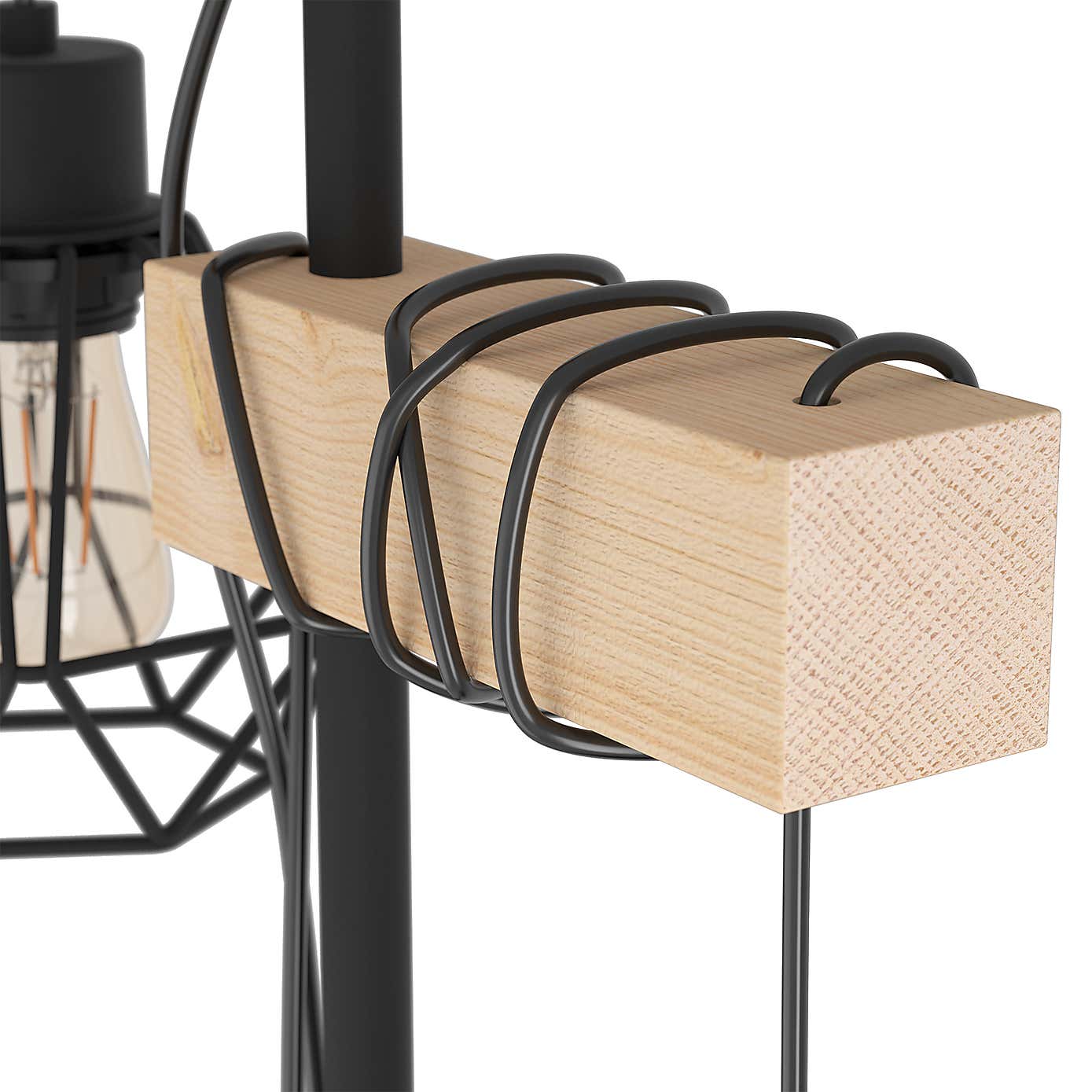 EGLO Townshend Industrial 2 Light Floor Lamp