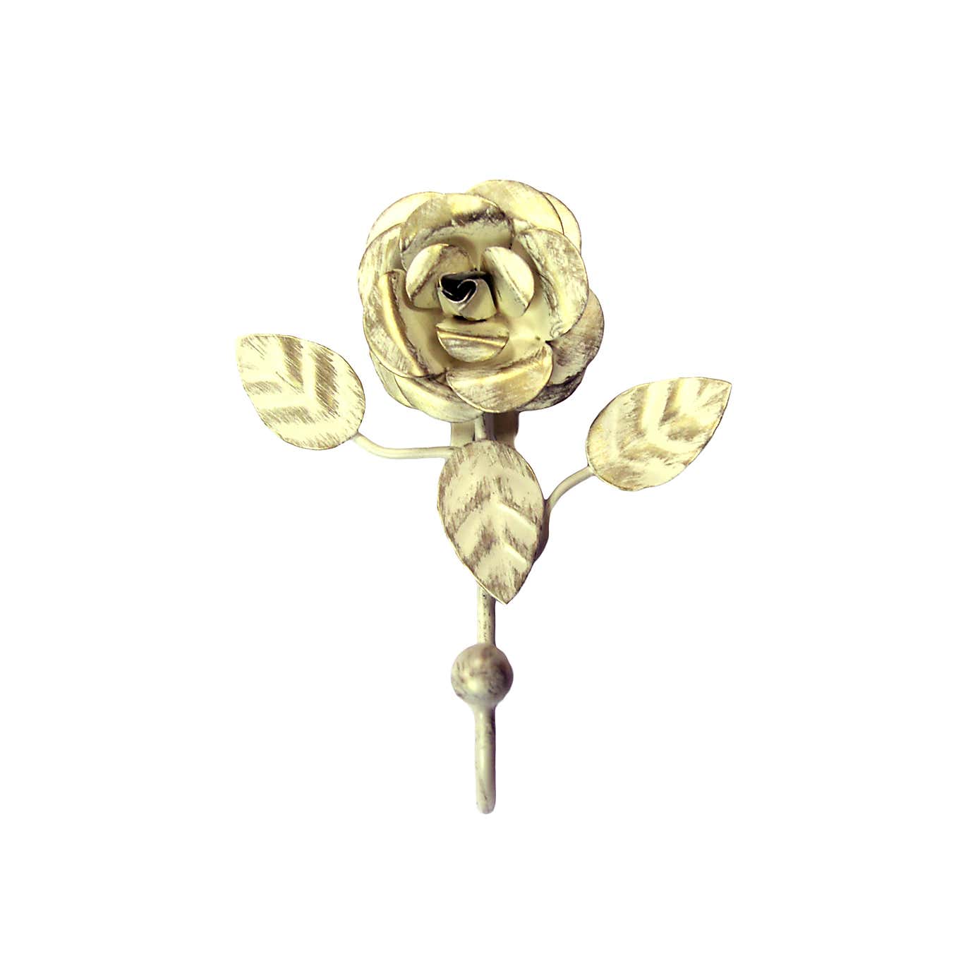 Vintage Rose Medium Ivory Gold Hooks