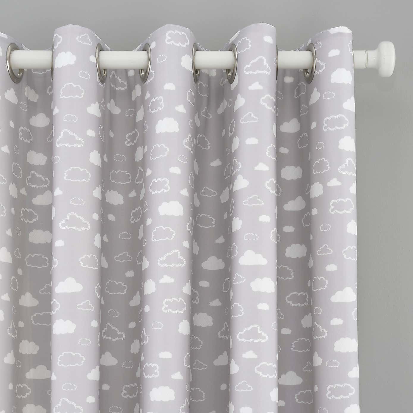 Cloud Thermal Blackout Eyelet Curtains