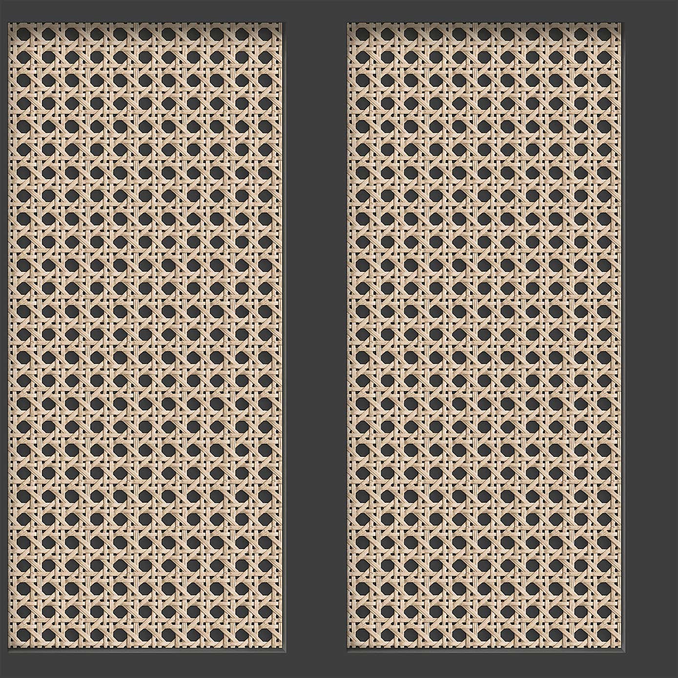 Cane Panel Panelling Wallpaper