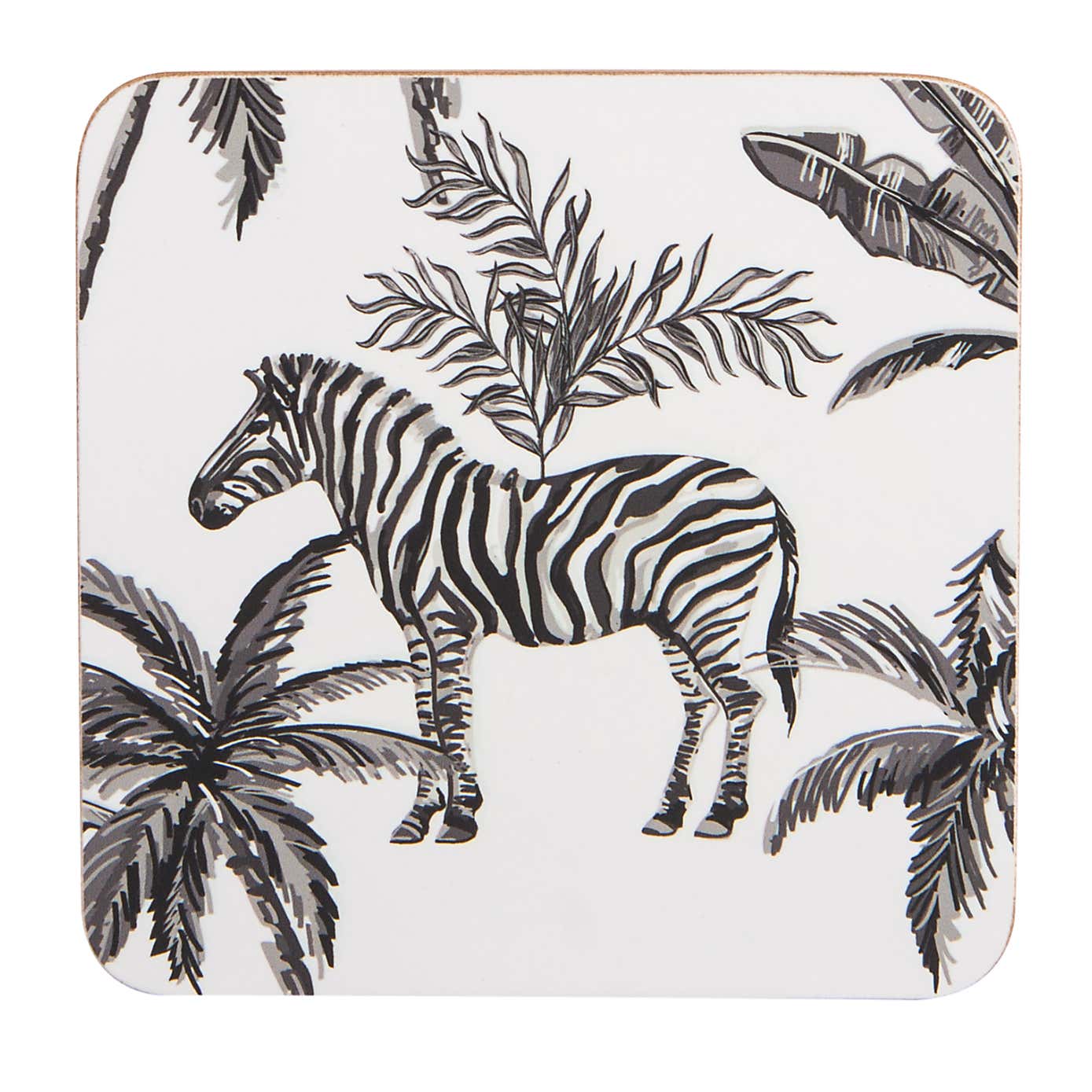 Madagascar Set of 4 Zebra Repeat Coasters