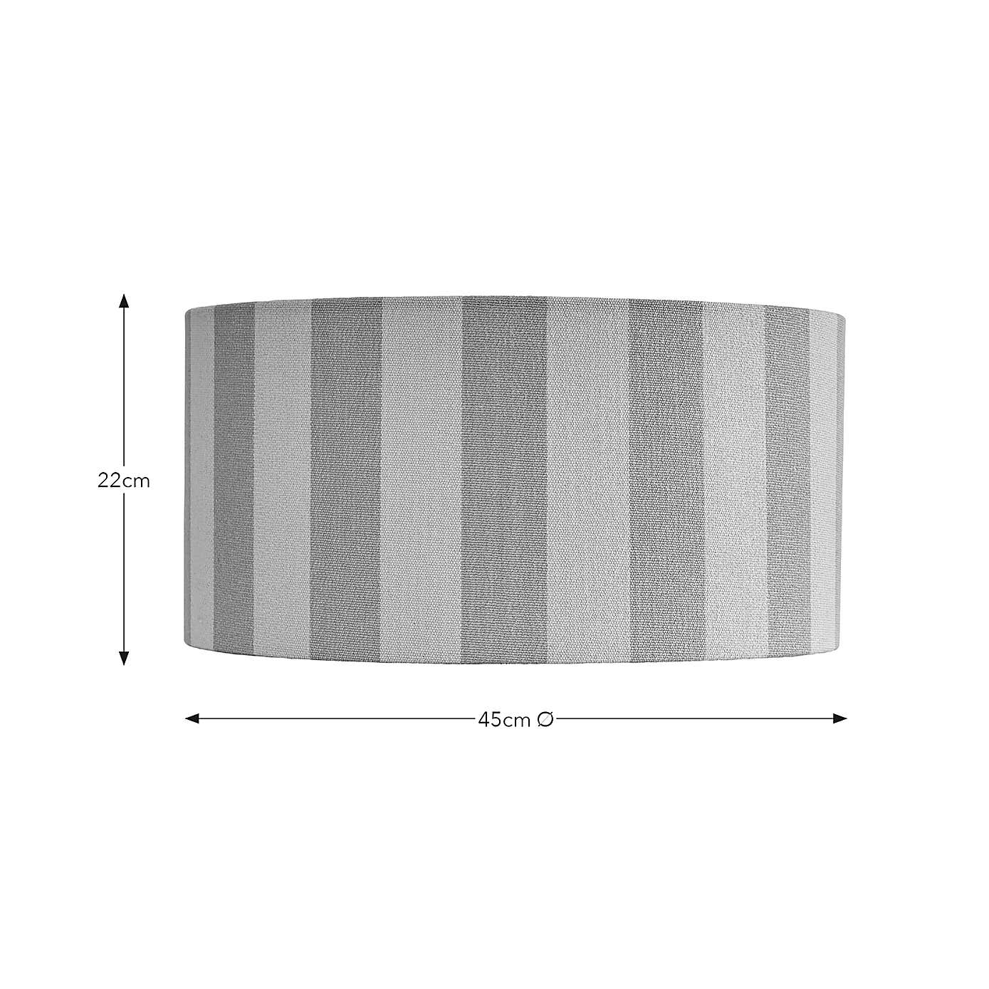 Beatrice Stripe Shallow Drum Lamp Shade