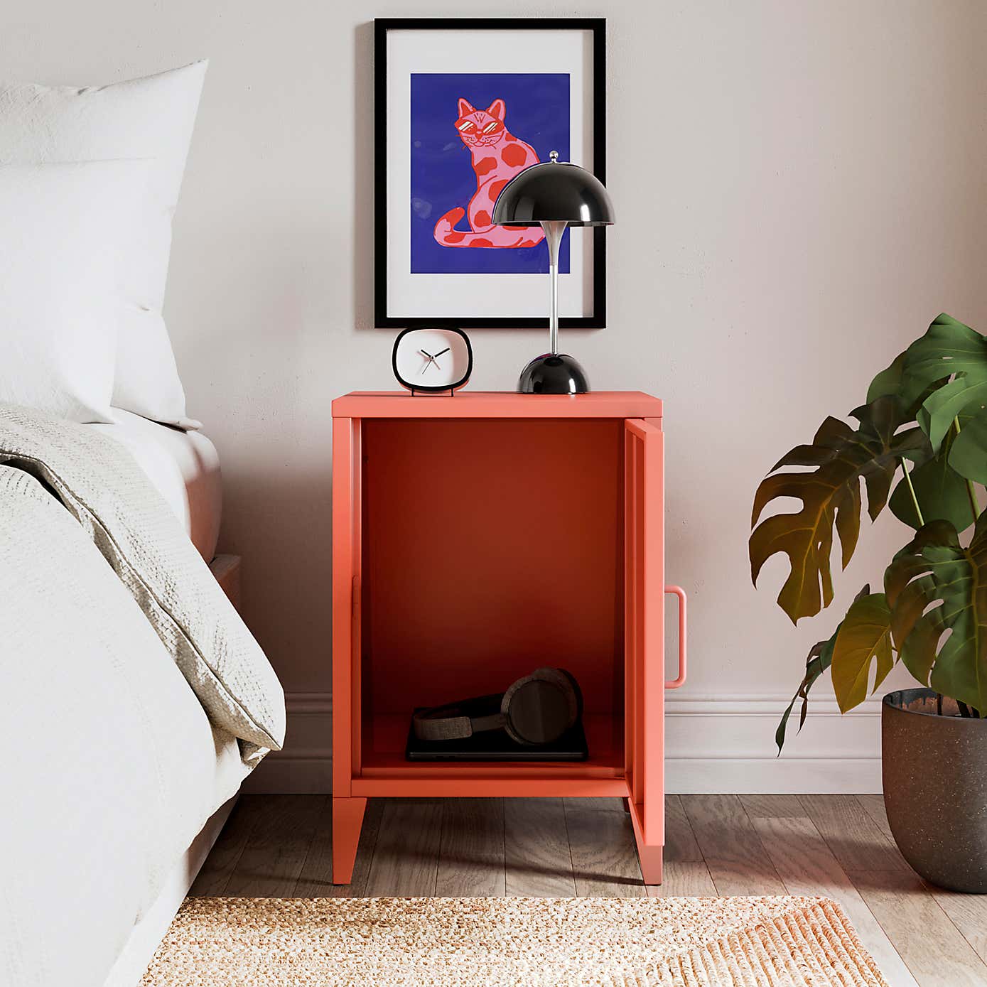 Helga Metal Bedside Table