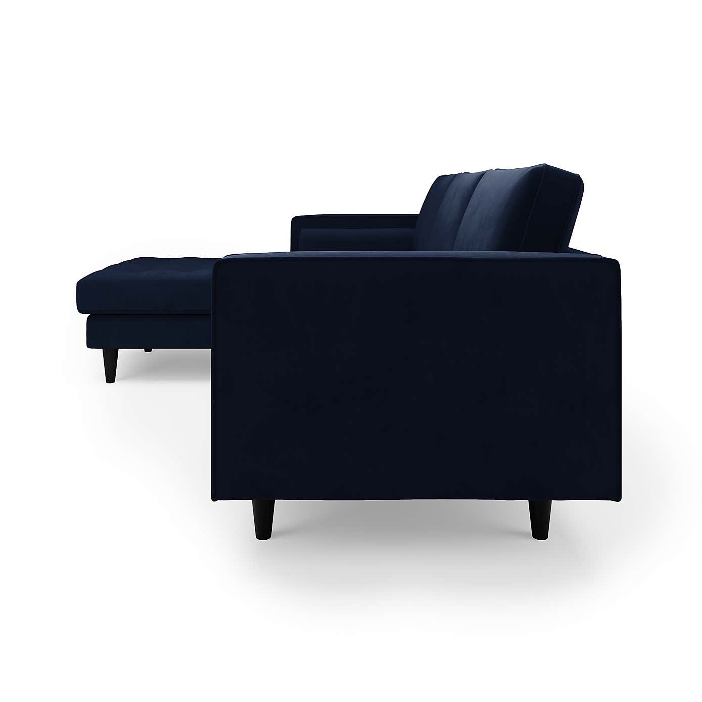 Zoe Velvet Left Hand Corner Sofa