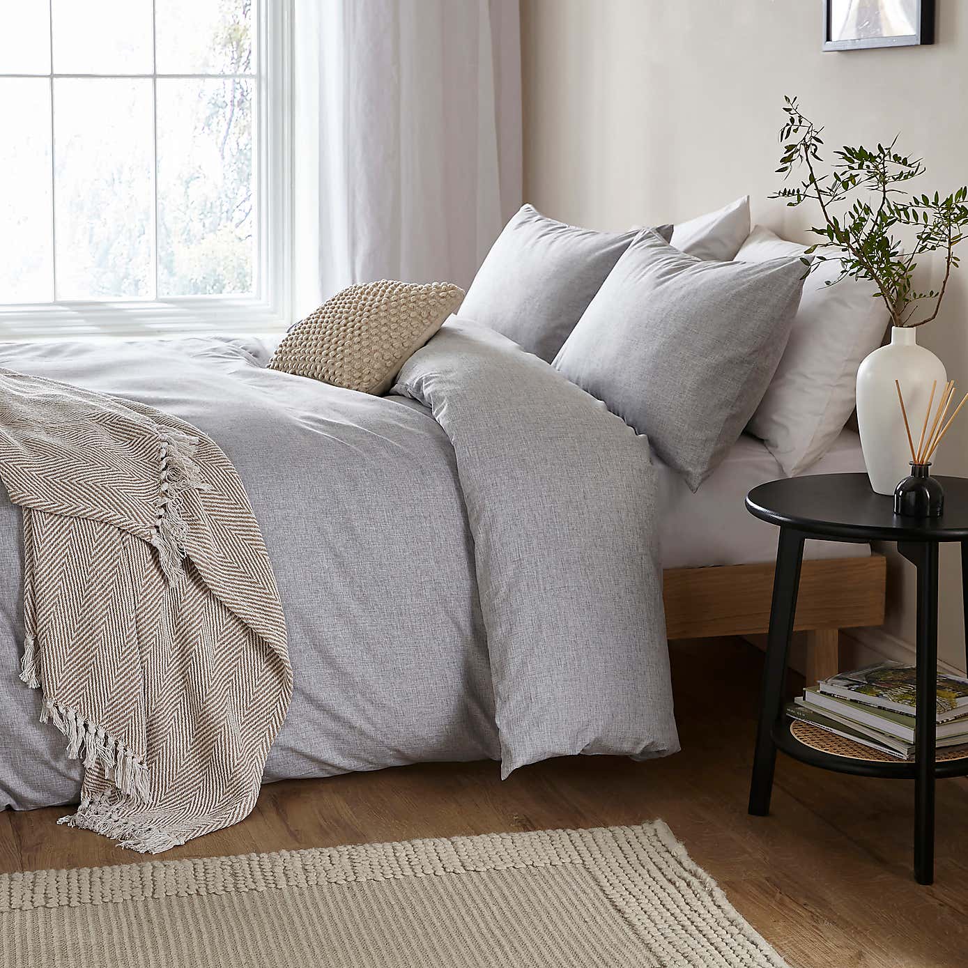 Supersoft Chambray Duvet Cover and Pillowcase Set
