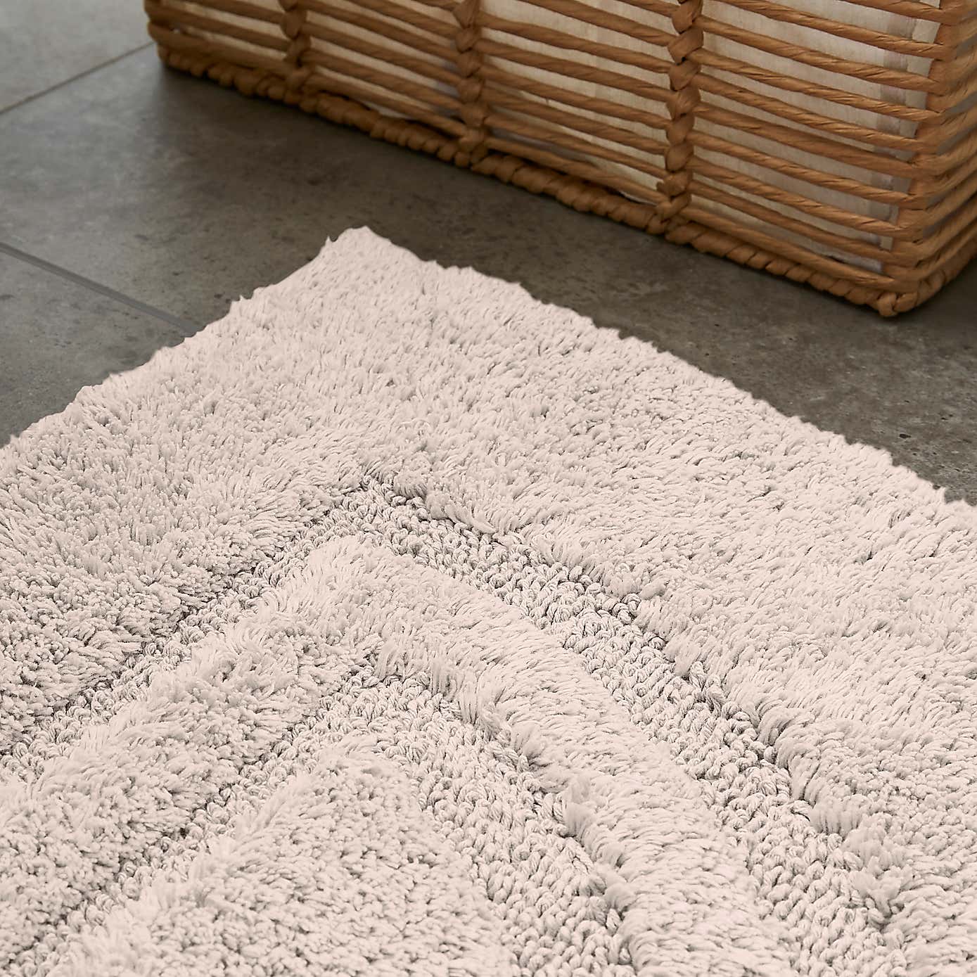 Luxury Cotton Semi-Circle Bath Mat