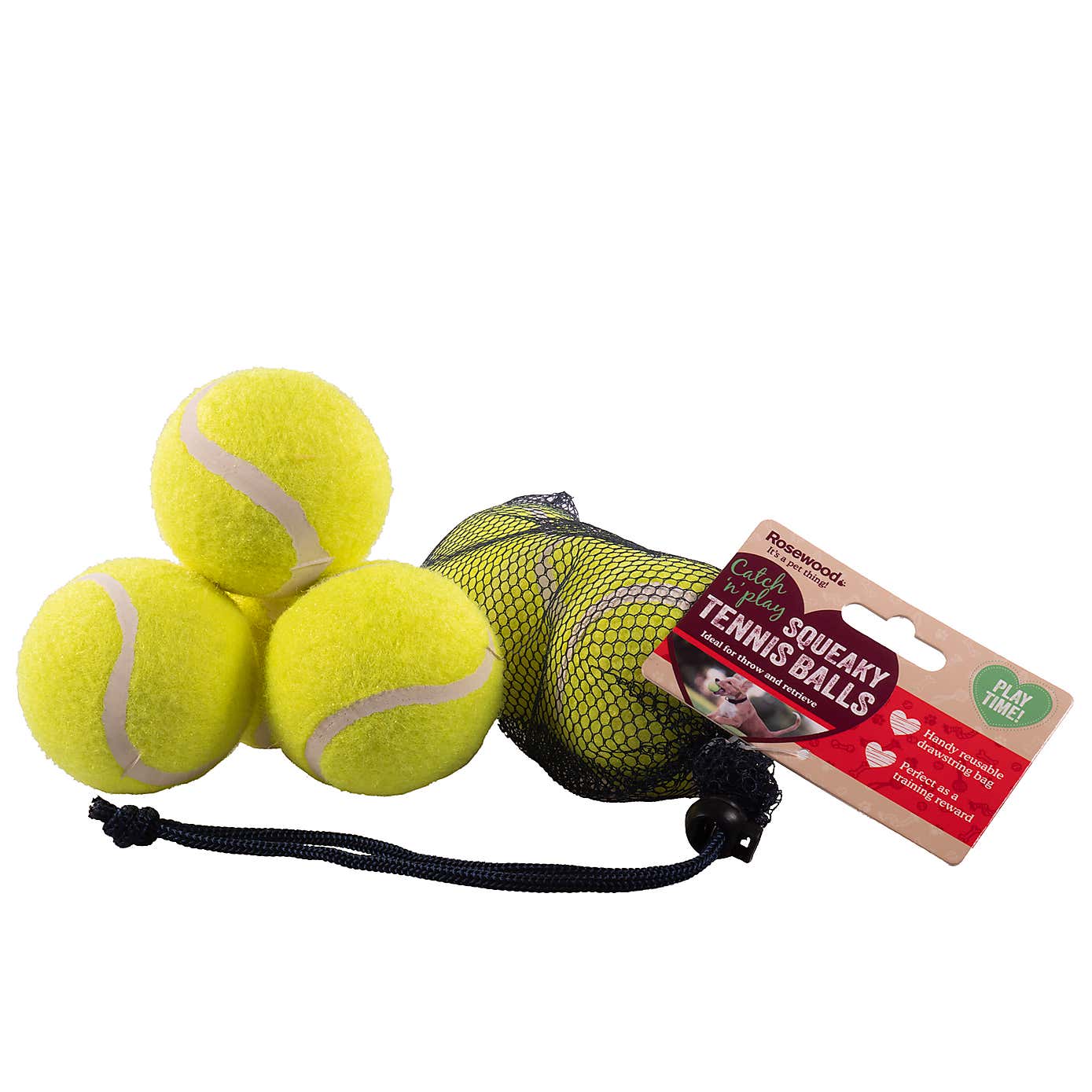 Set of 3 Squeaky Tennis Balls