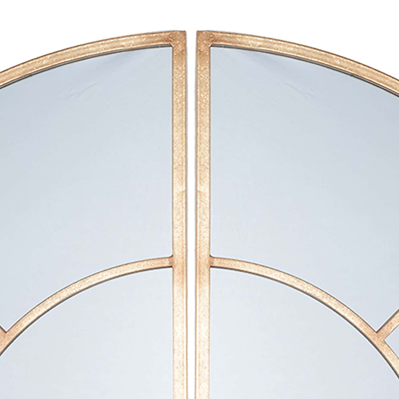 Window 2 Section Round Wall Mirror