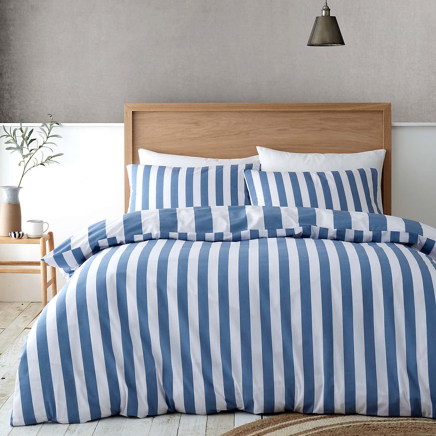 Catherine Lansfield Cove Stripe Duvet Cover and Pillowcase Set