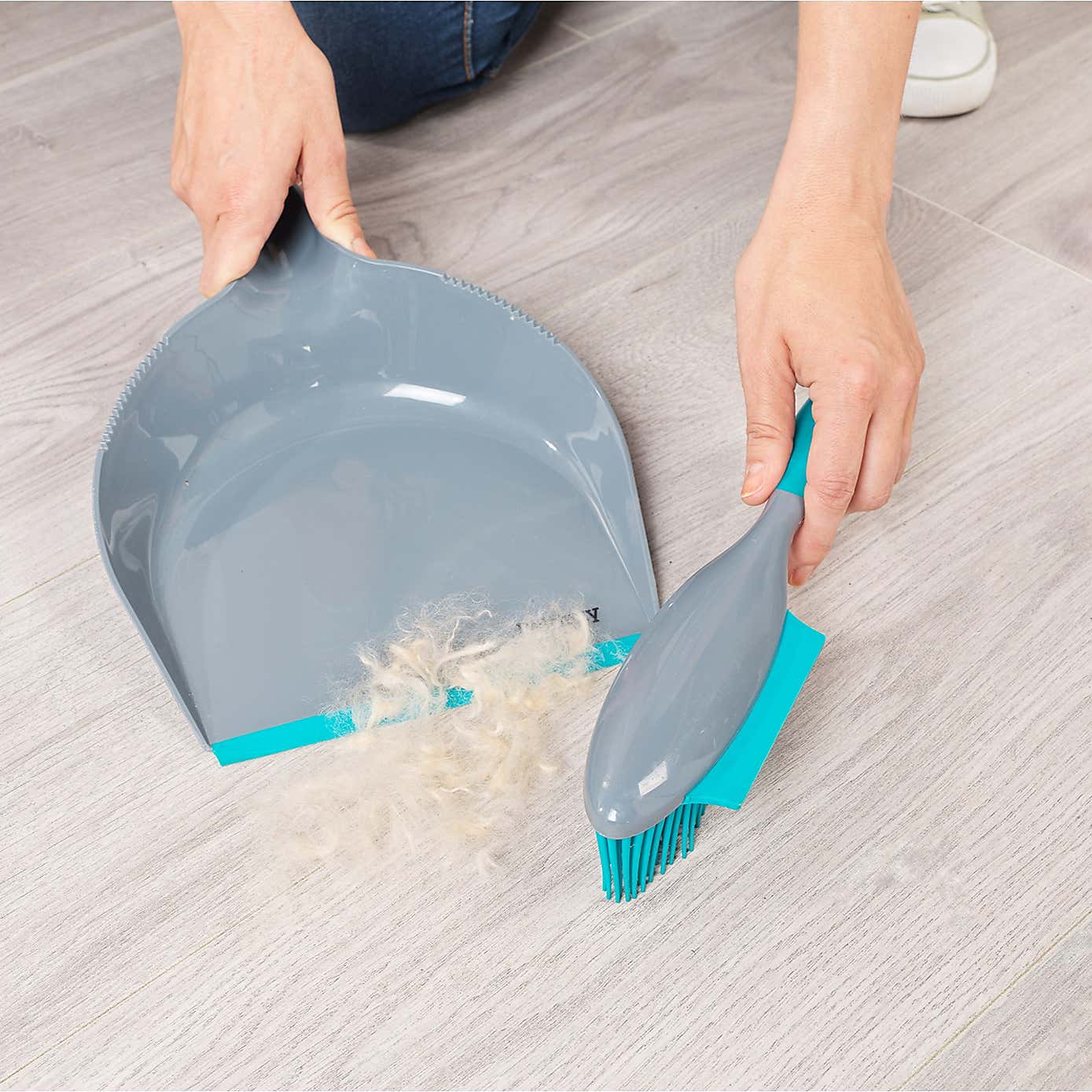 Beldray Anti Bac Pet Plus Rubber Head Dustpan and Brush