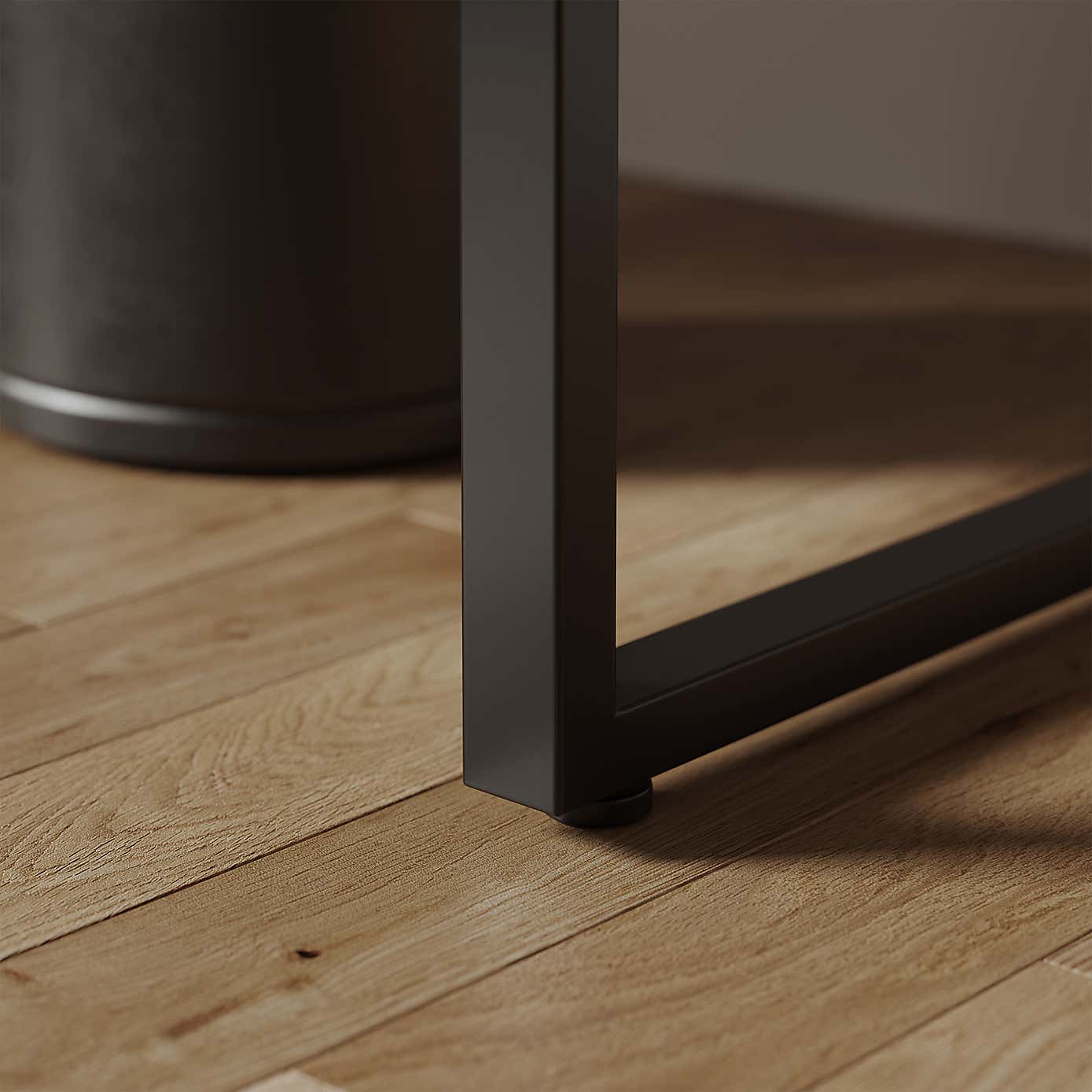 Edison Storage Desk Oak Effect