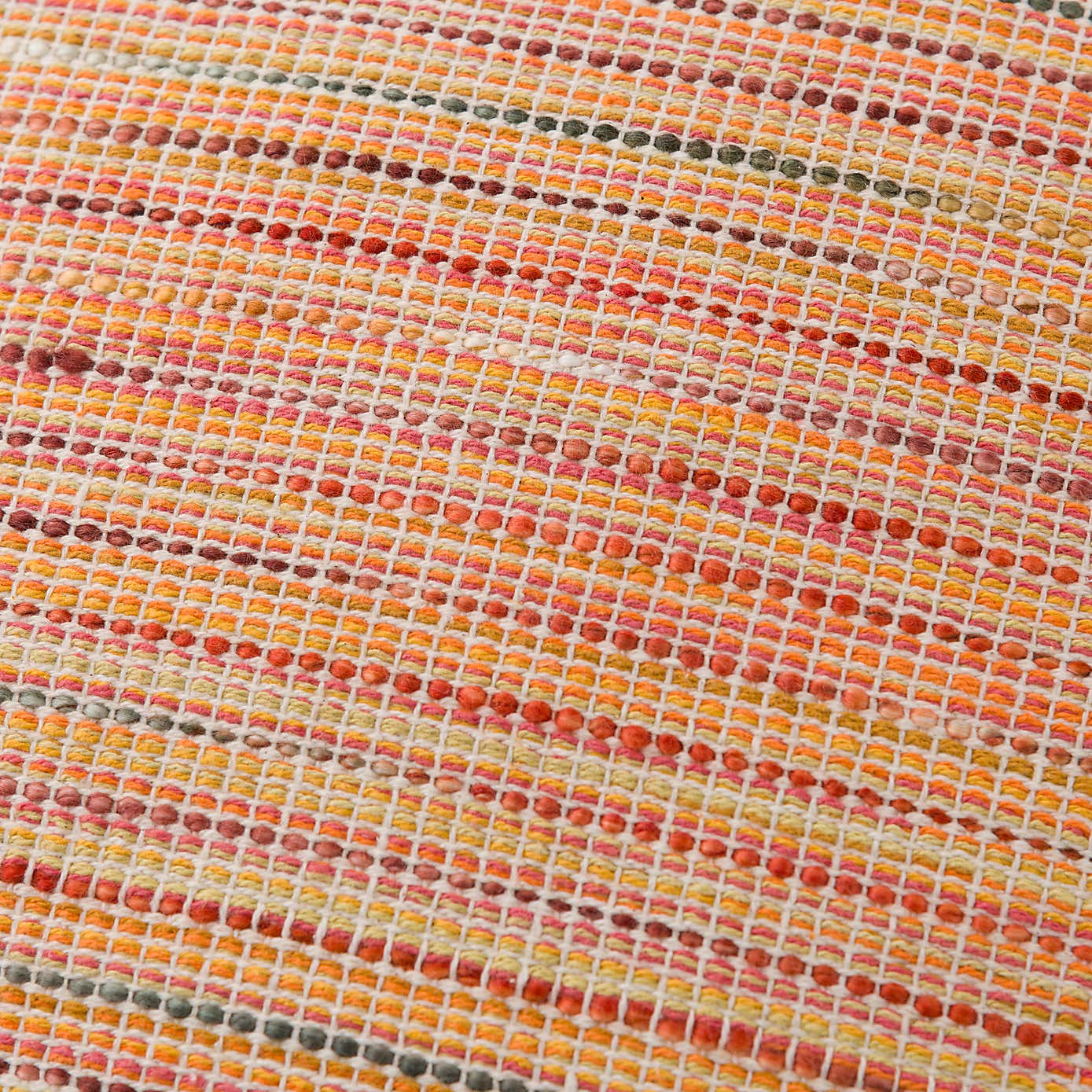 Ava Flat Weave Cotton Square Cushion