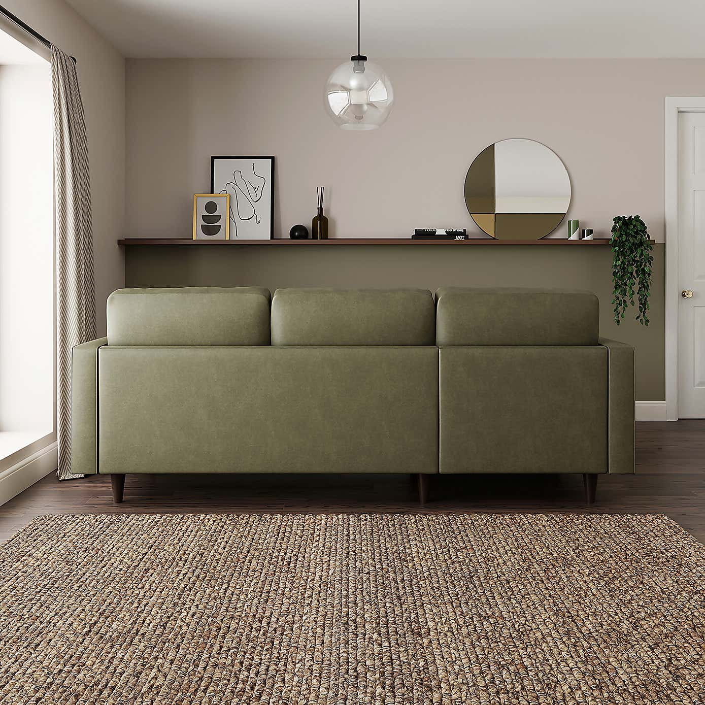 Zoe Faux Leather Left Hand Corner Sofa