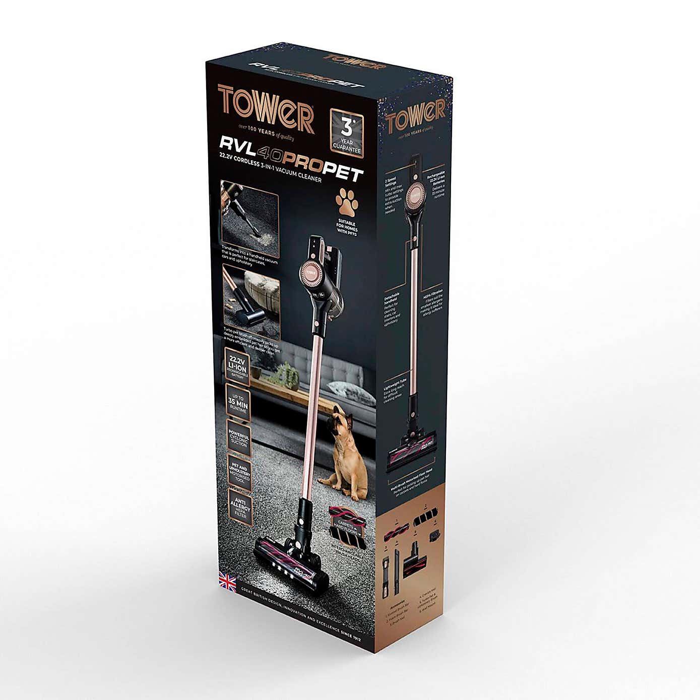 TOWER RVL40 Pro Pet Cordless Vacuum