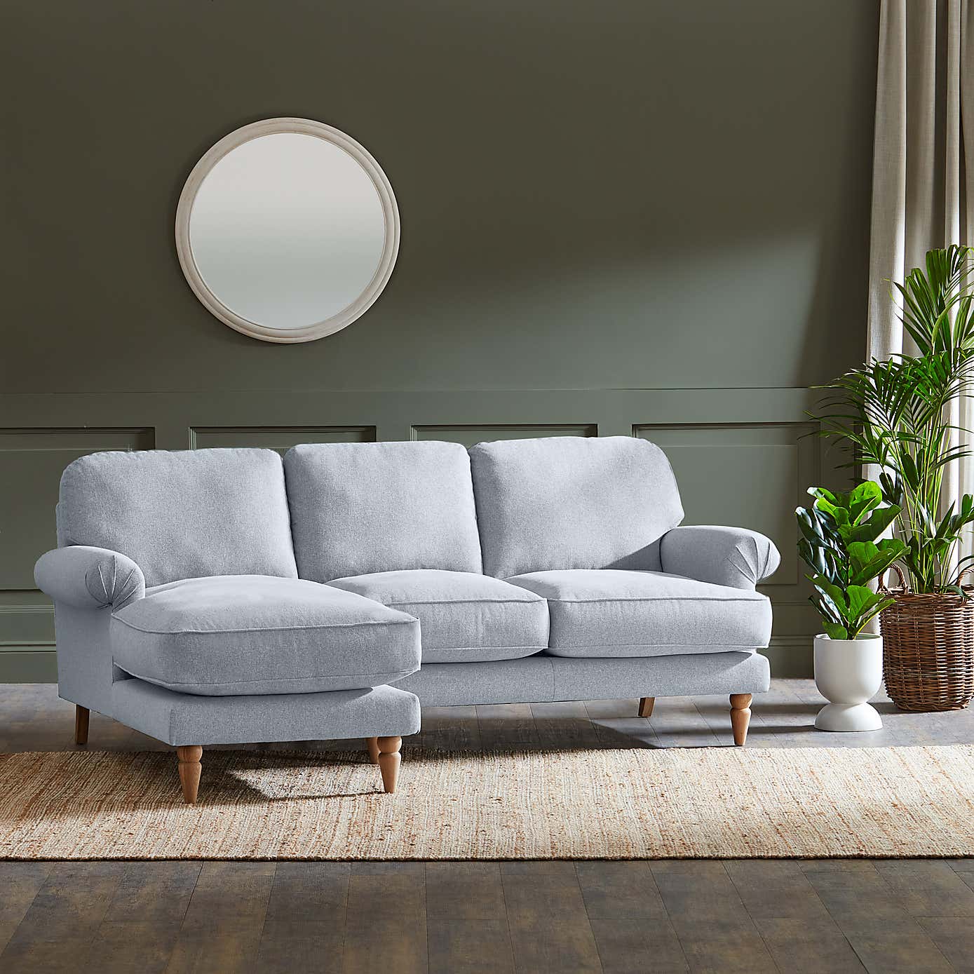Jolene Soft Texture Corner Chaise Sofa