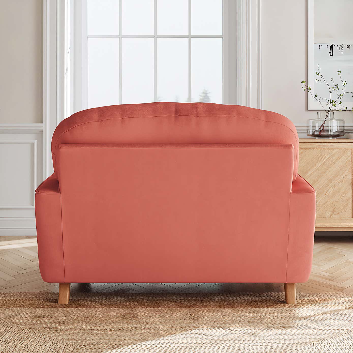 Martha Matte Plush Velvet Snuggle Sofa