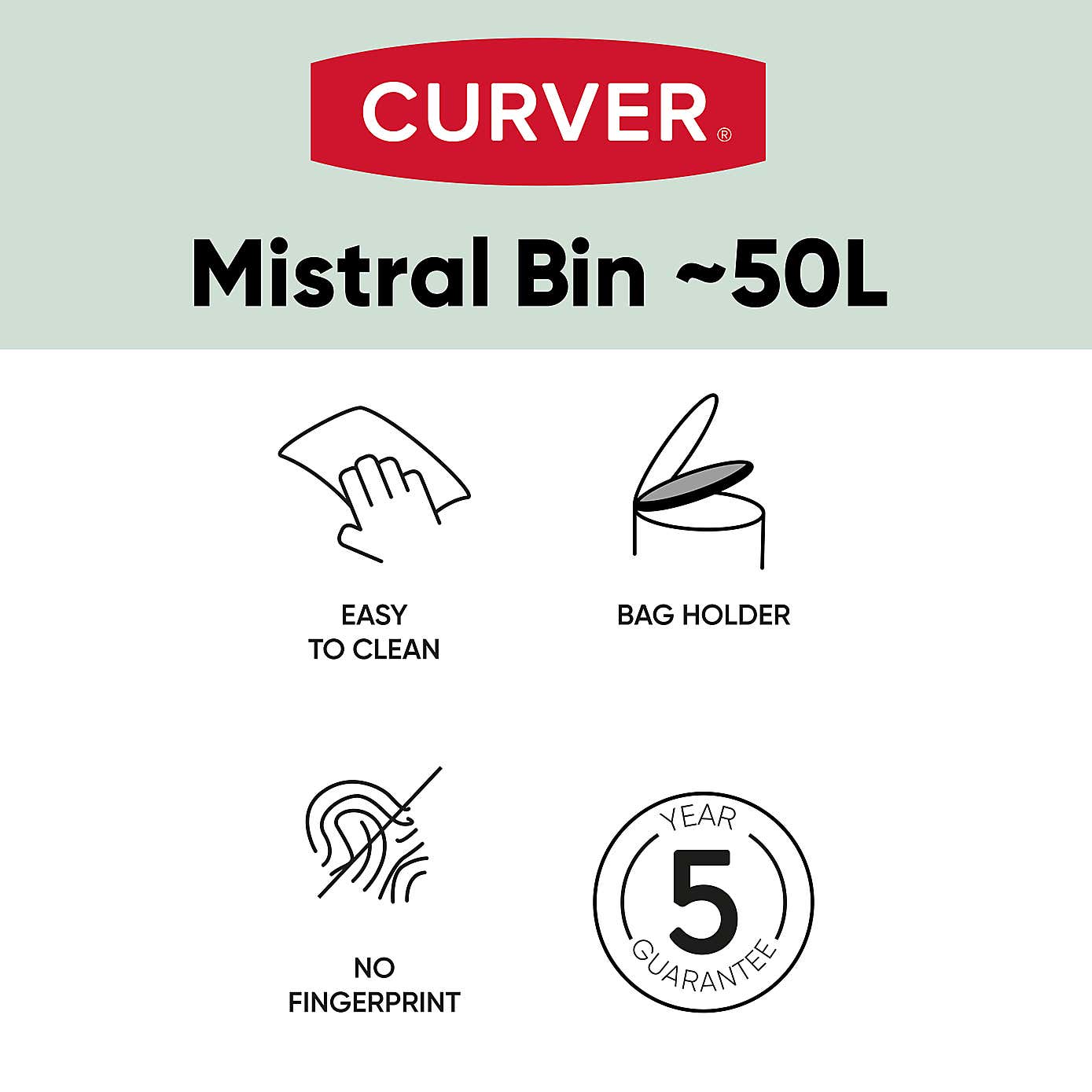 Curver Mistral 50L Flat Top Bin