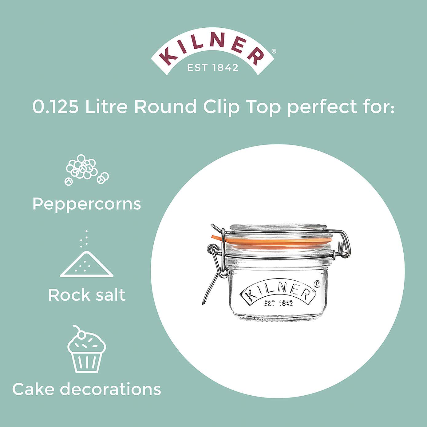 Kilner 125ml Clip Top Jar
